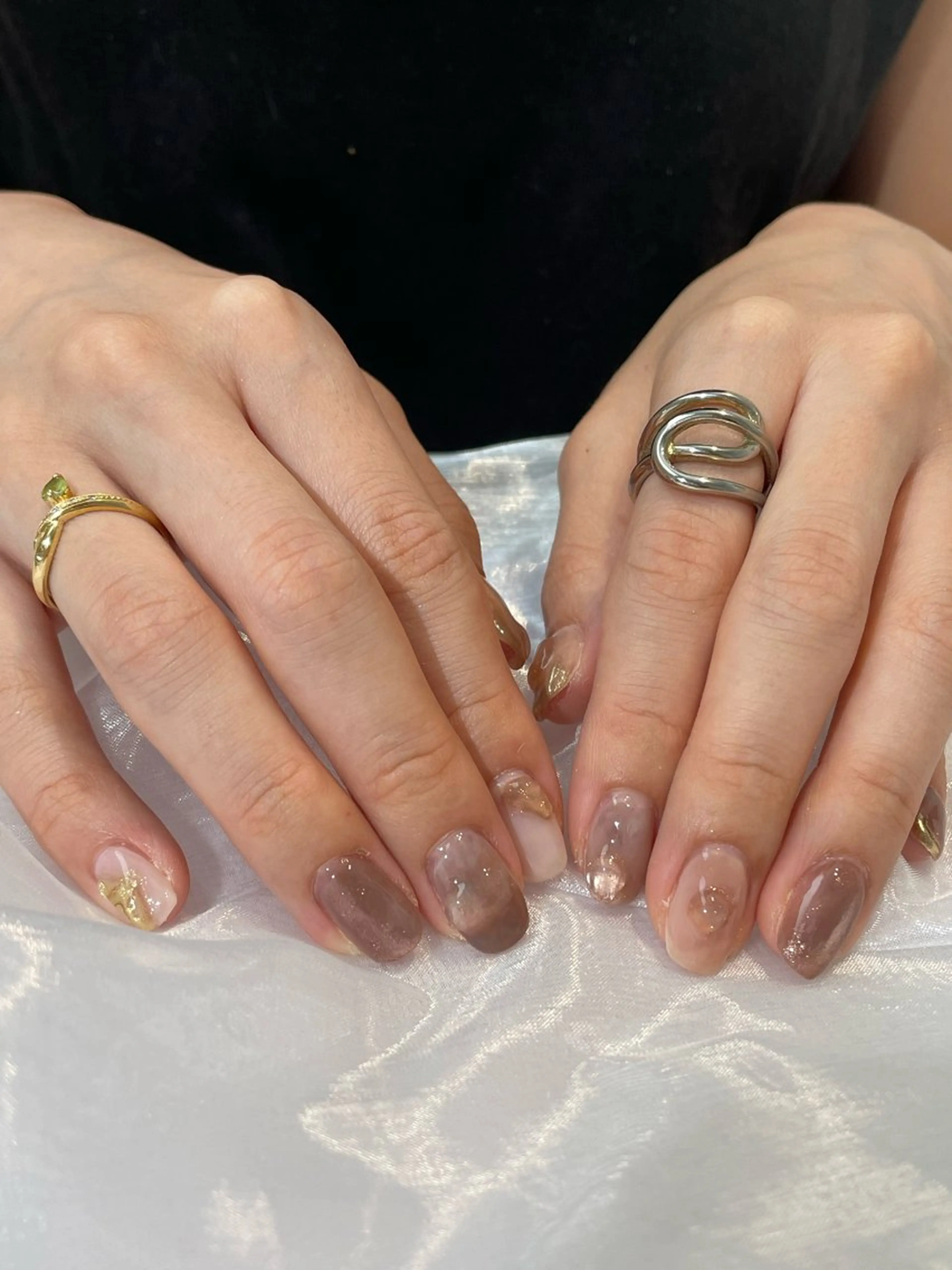 ネイル ジェルネイル ニュアンスネイル パラジェル ハンドネイル ROA NAILのネイルデザイン