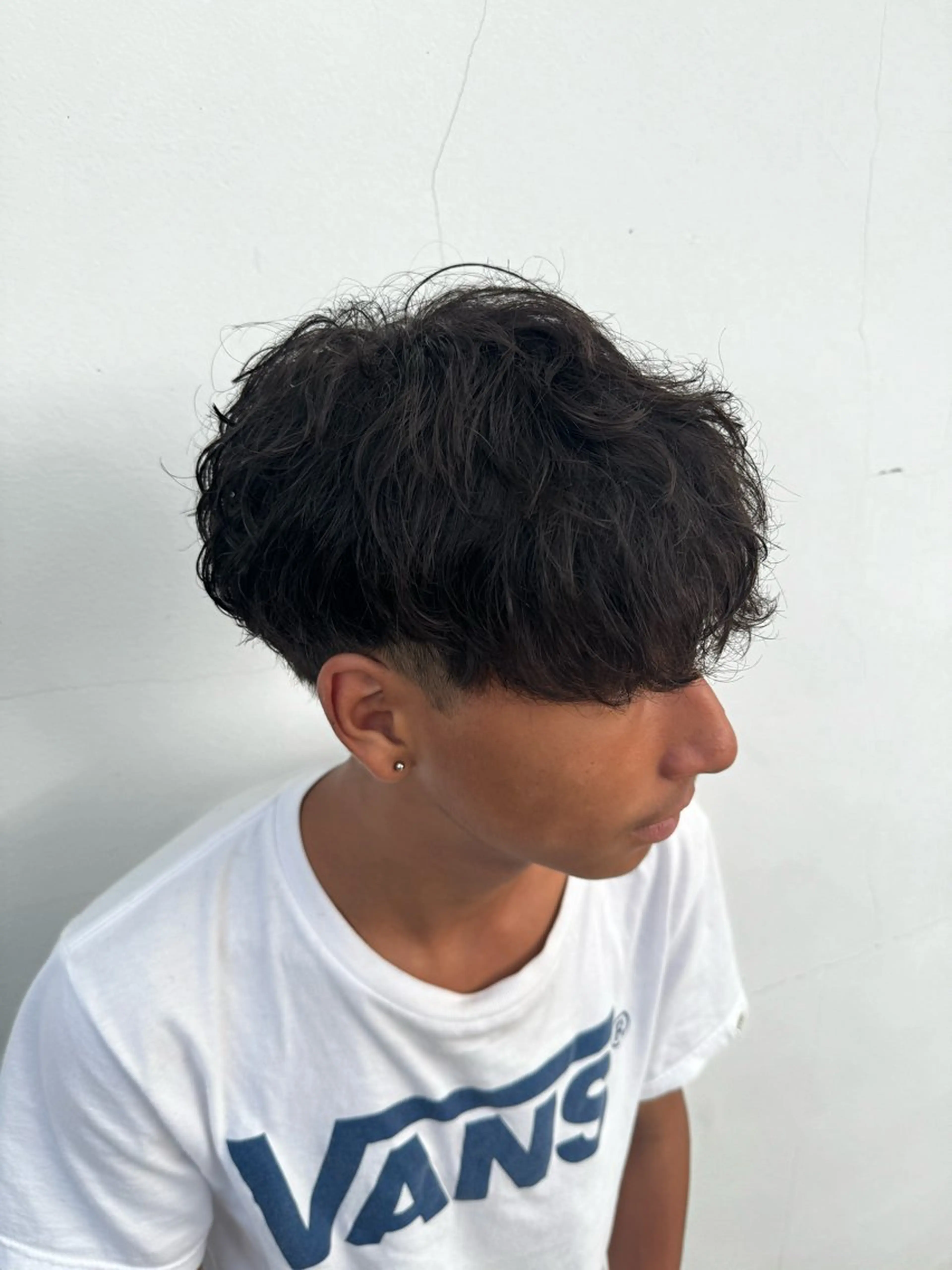 パーマ メンズ カット ボブ/縮毛矯正/ ブリーチ/岩永さみらのヘアスタイル