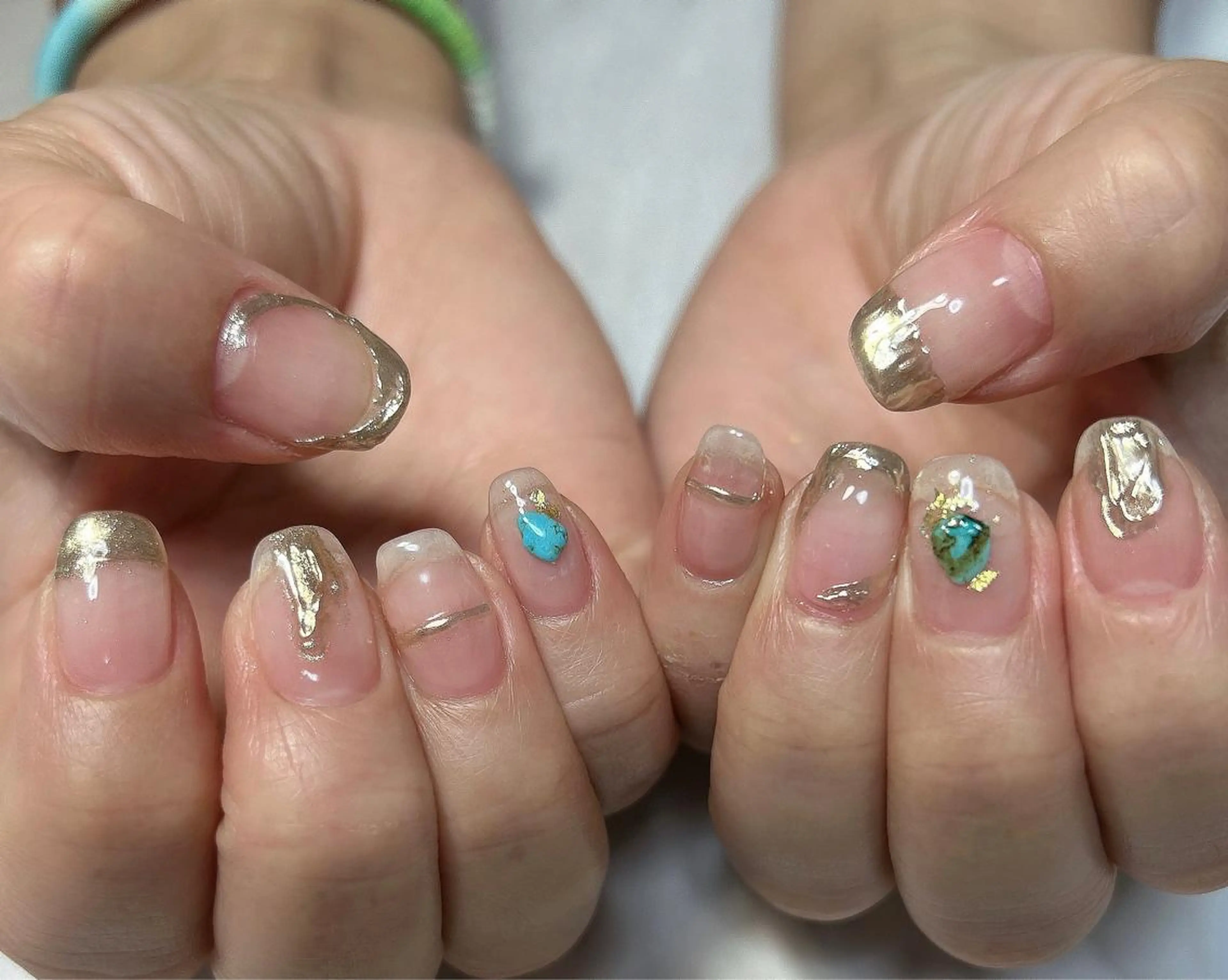 ネイル クリアネイル ミラーネイル ハンドネイル reve あやののネイルデザイン