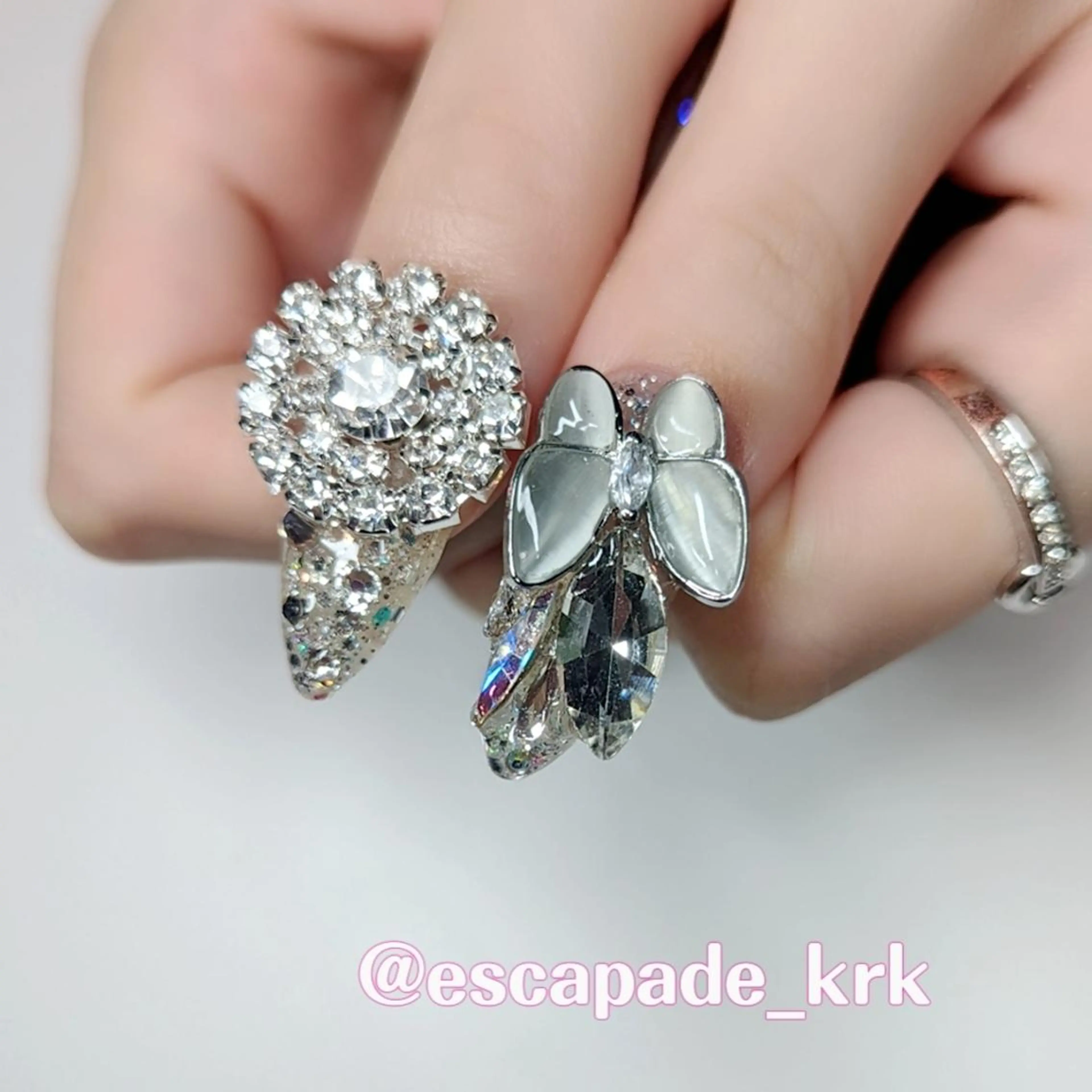 セミロング ネイル ハンドネイル クロキ 。のネイルデザイン