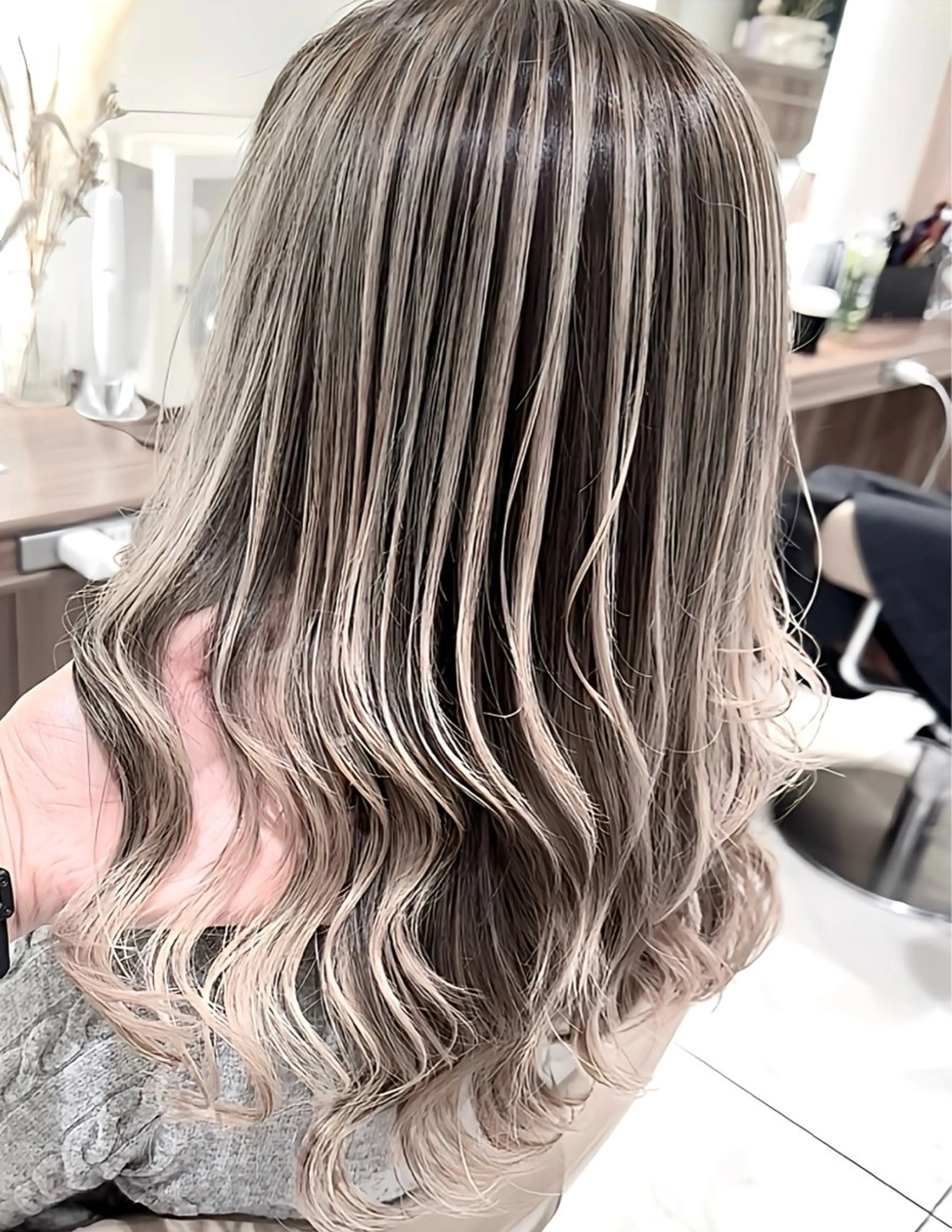 ロング カラー ヘアカラー トリートメント 大宮/バレイヤージュ 髪質改善/澤田隆誠のヘアスタイル