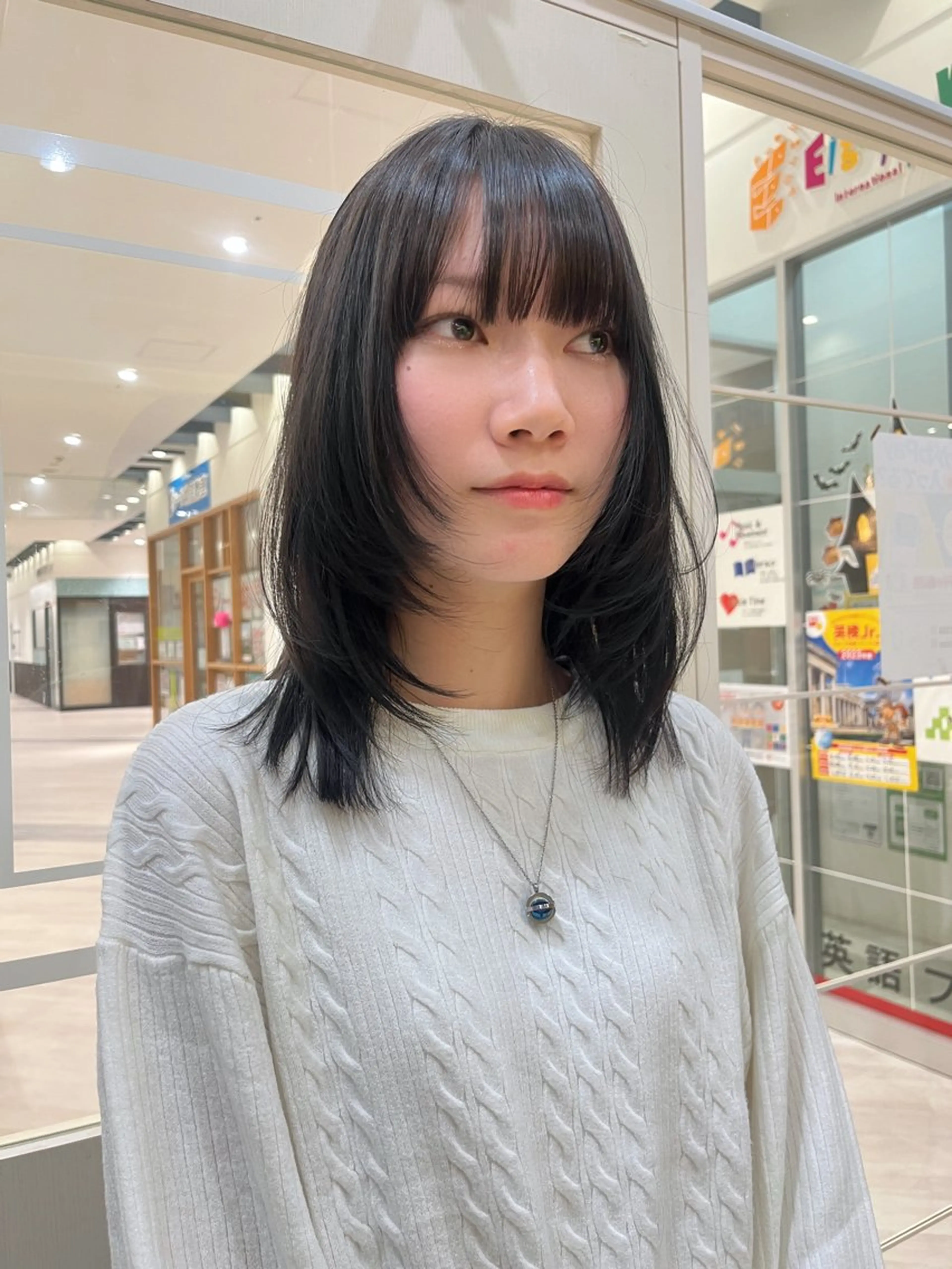 セミロング 黒田瀬奈/ボブ まろやかベージュのヘアスタイル