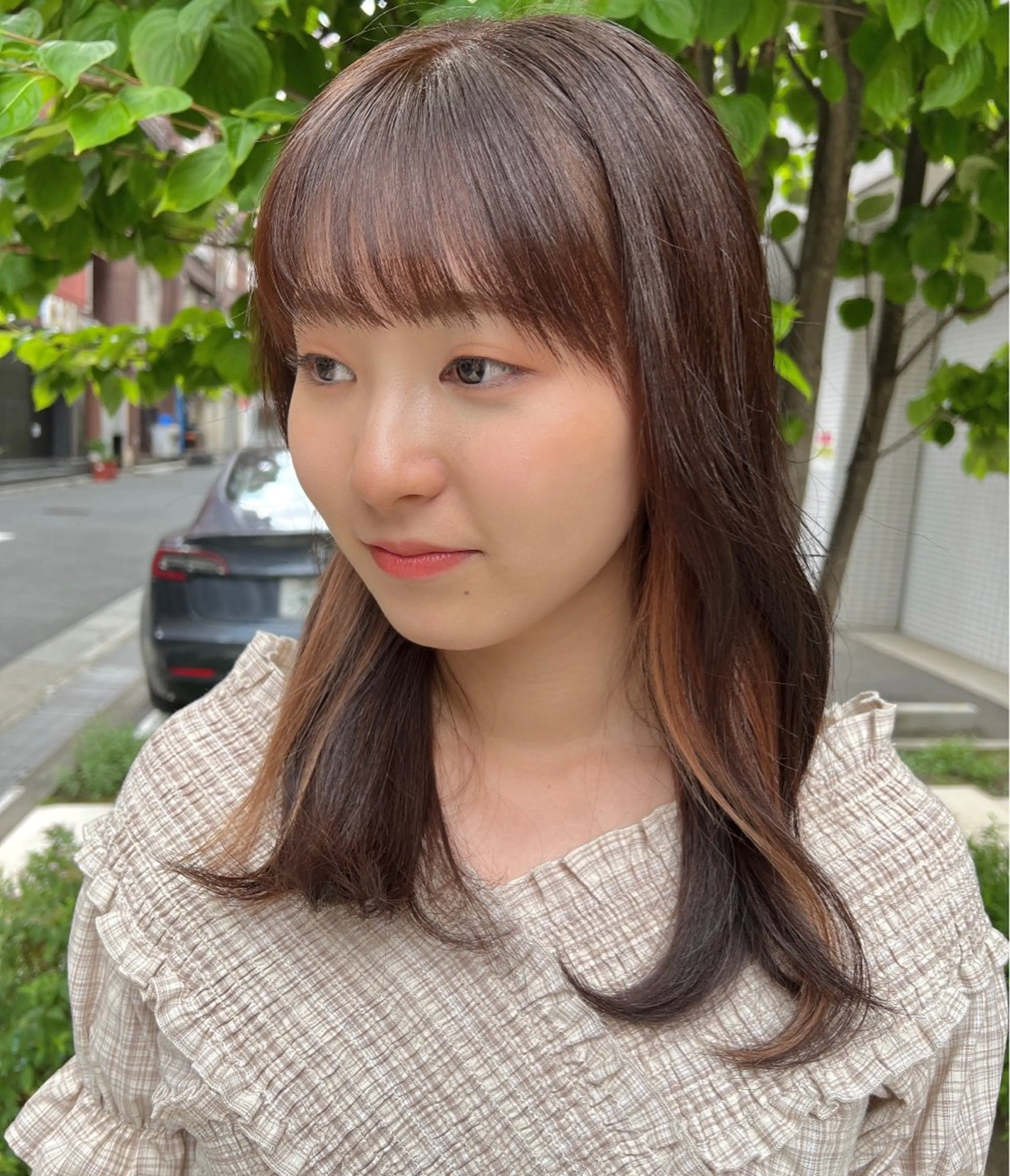 ミディアム カラー ブリーチ ケアブリーチ イヤリングカラー オレンジ 💎透明感カラー特化 💎TAISEIのヘアスタイル