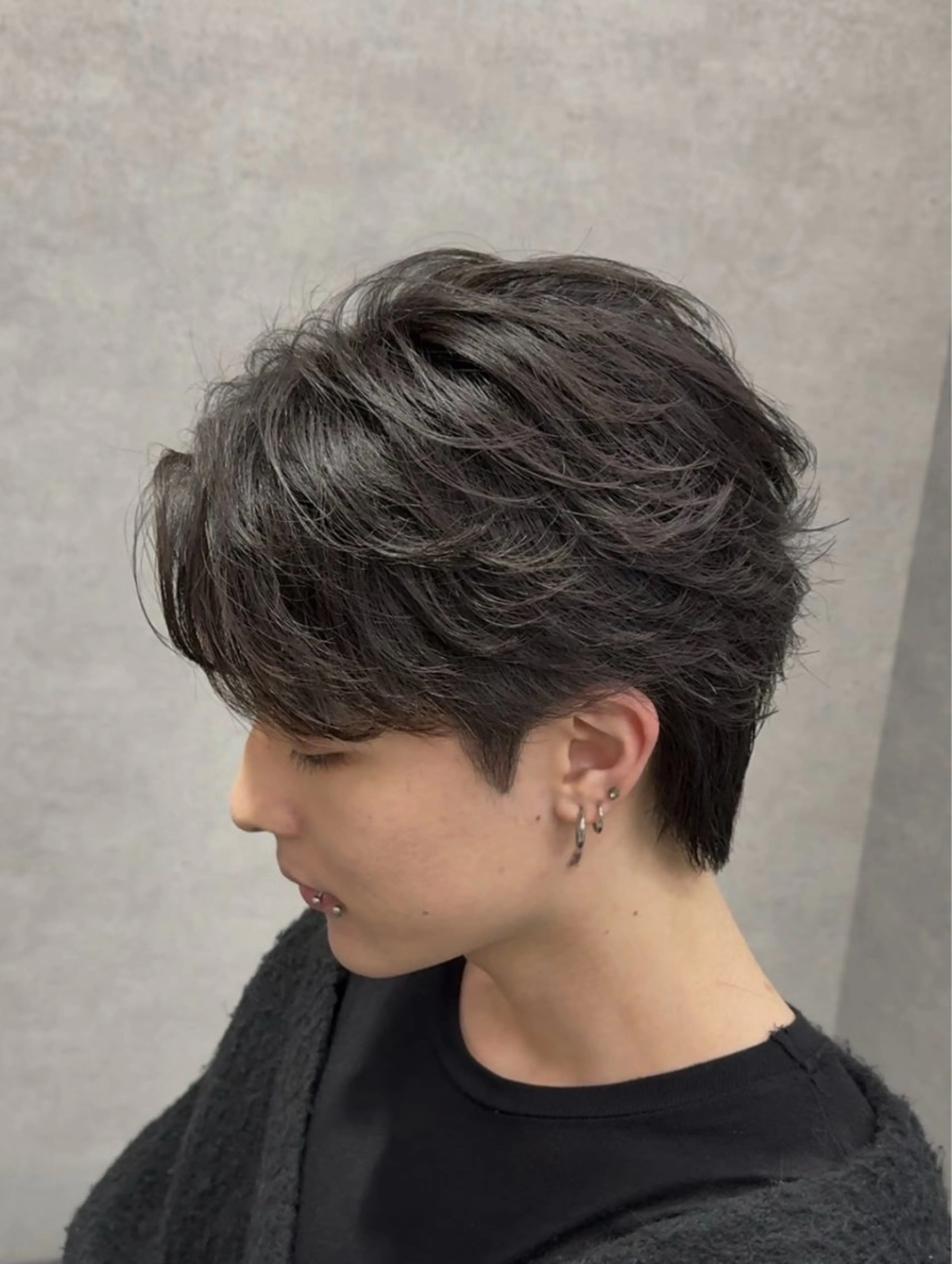 ショート カラー パーマ メンズ パーマ 因幡 颯のヘアスタイル