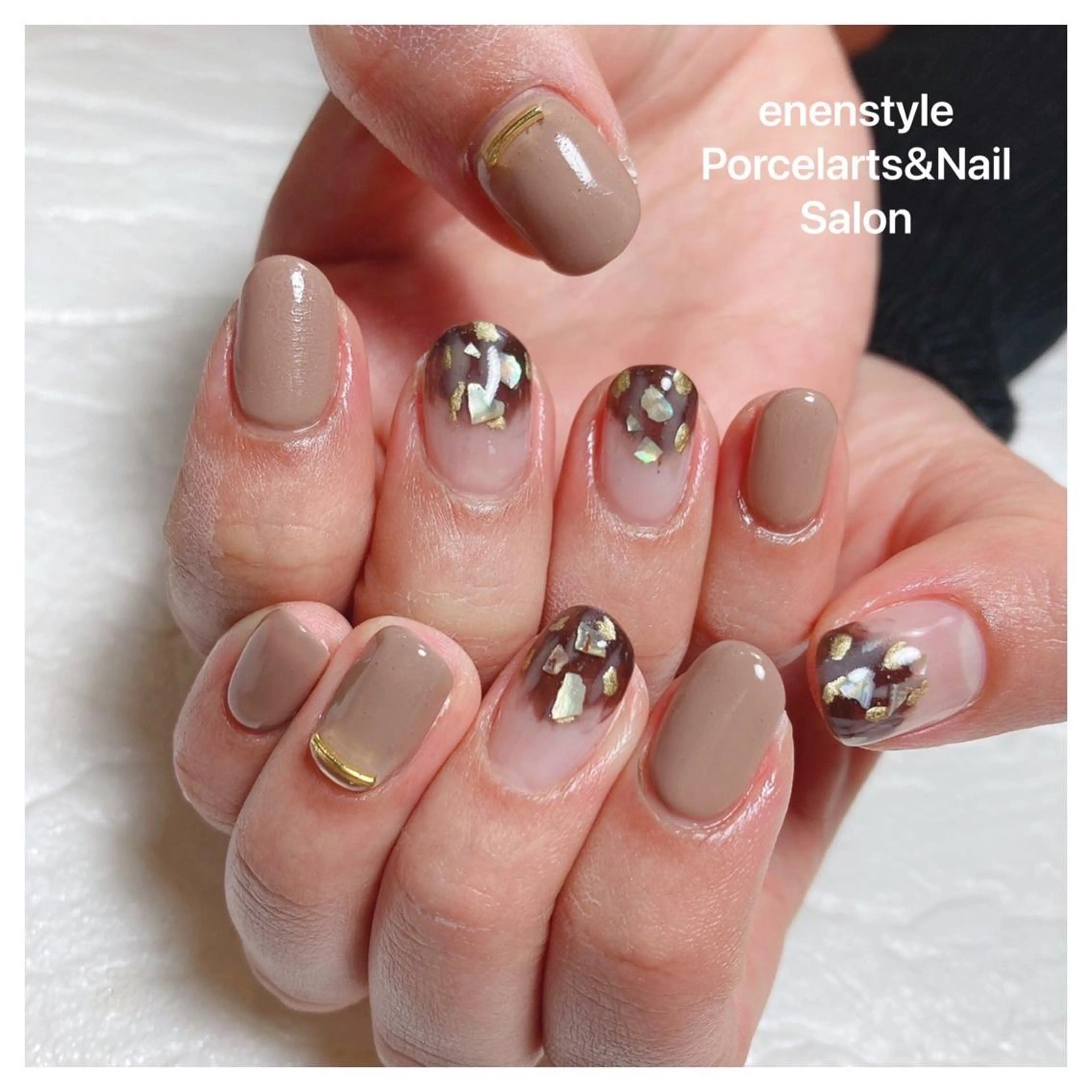 ミディアム ネイル ハンドネイル 👑enen style👑のネイルデザイン