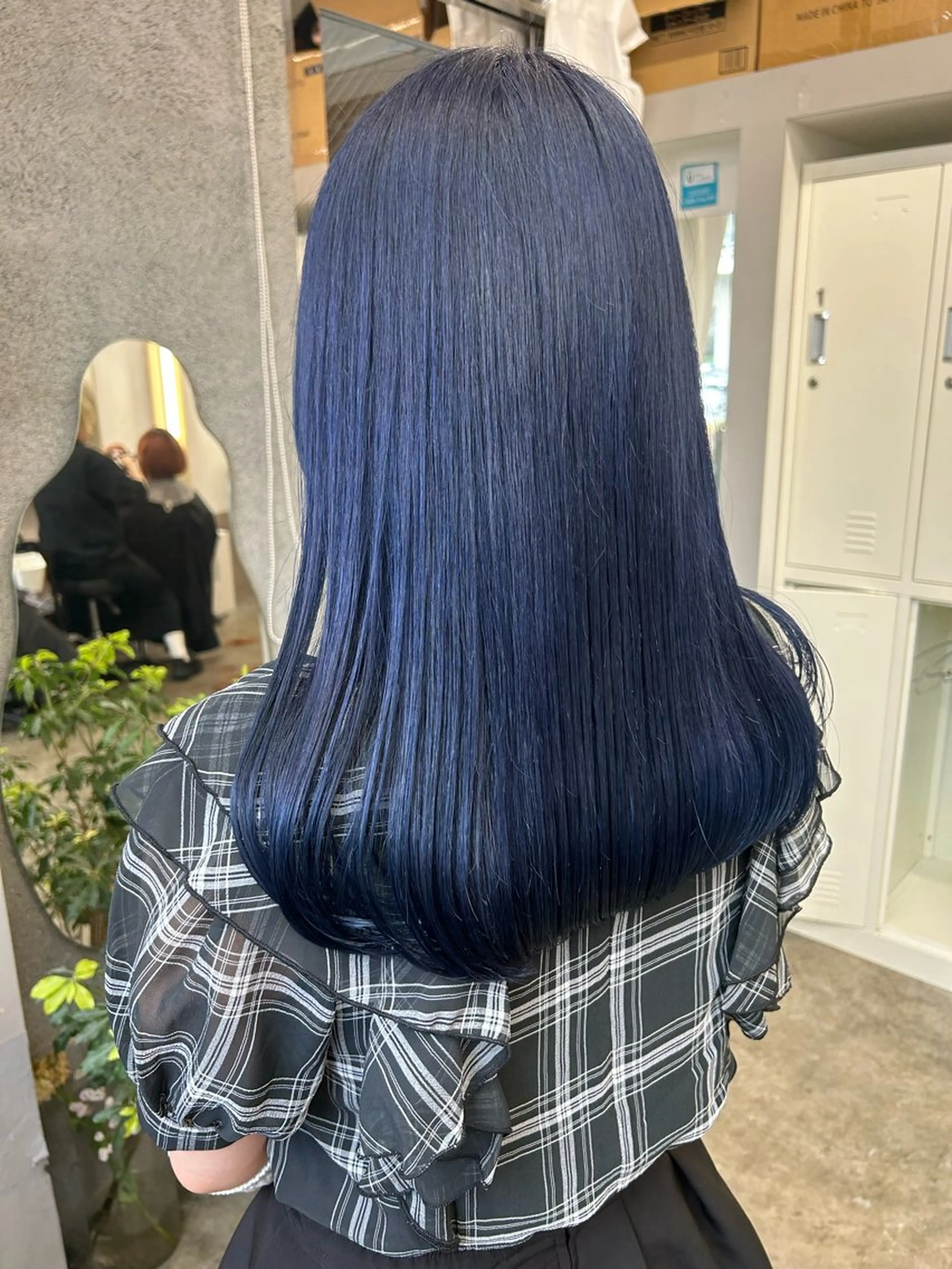 ロング カラー ブルーカラー ネイビーカラー icon.hakata所属・kazuki iconのヘアスタイル