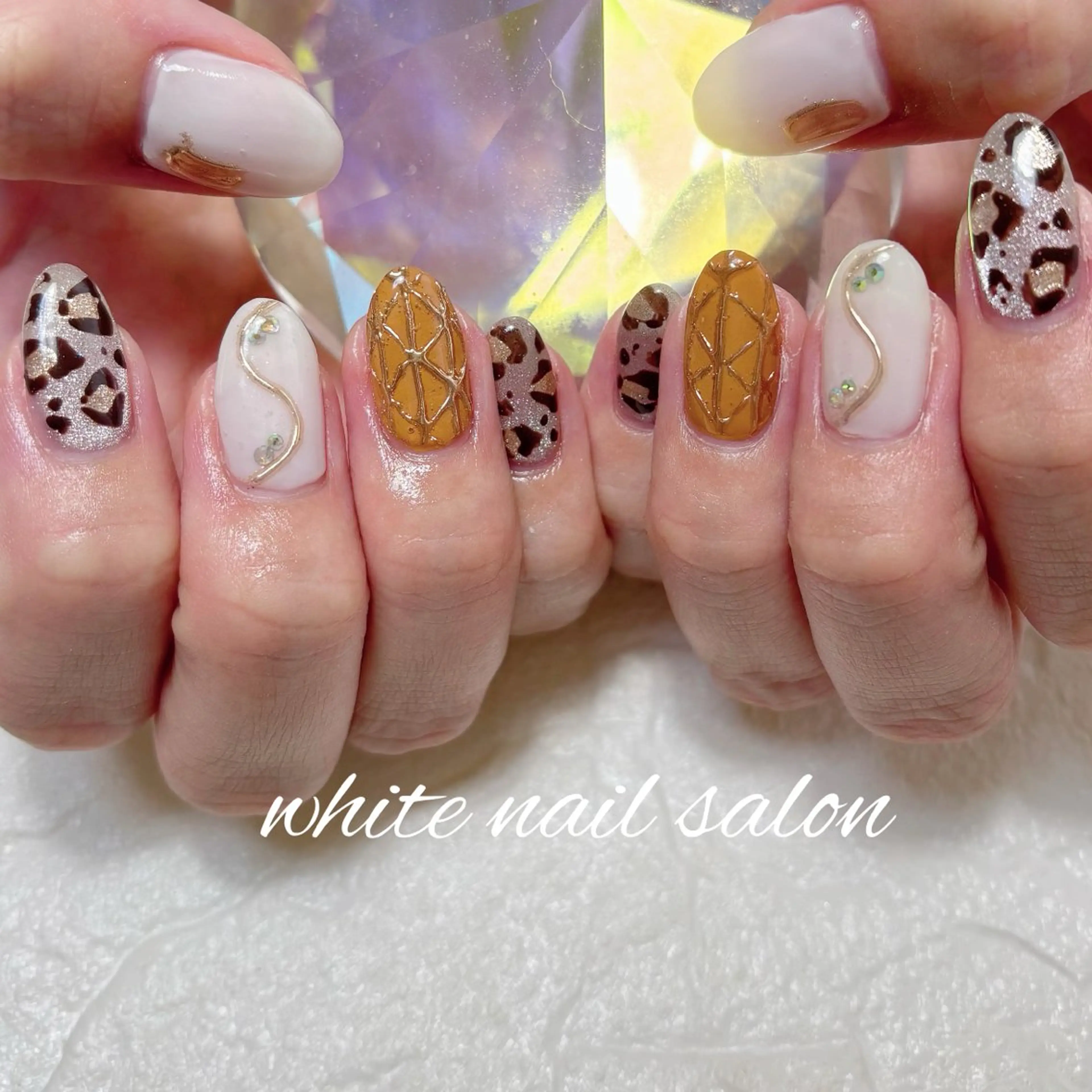 ネイル フットネイル ラメ(グリッター) ホワイト ハンドネイル white nail salonのネイルデザイン