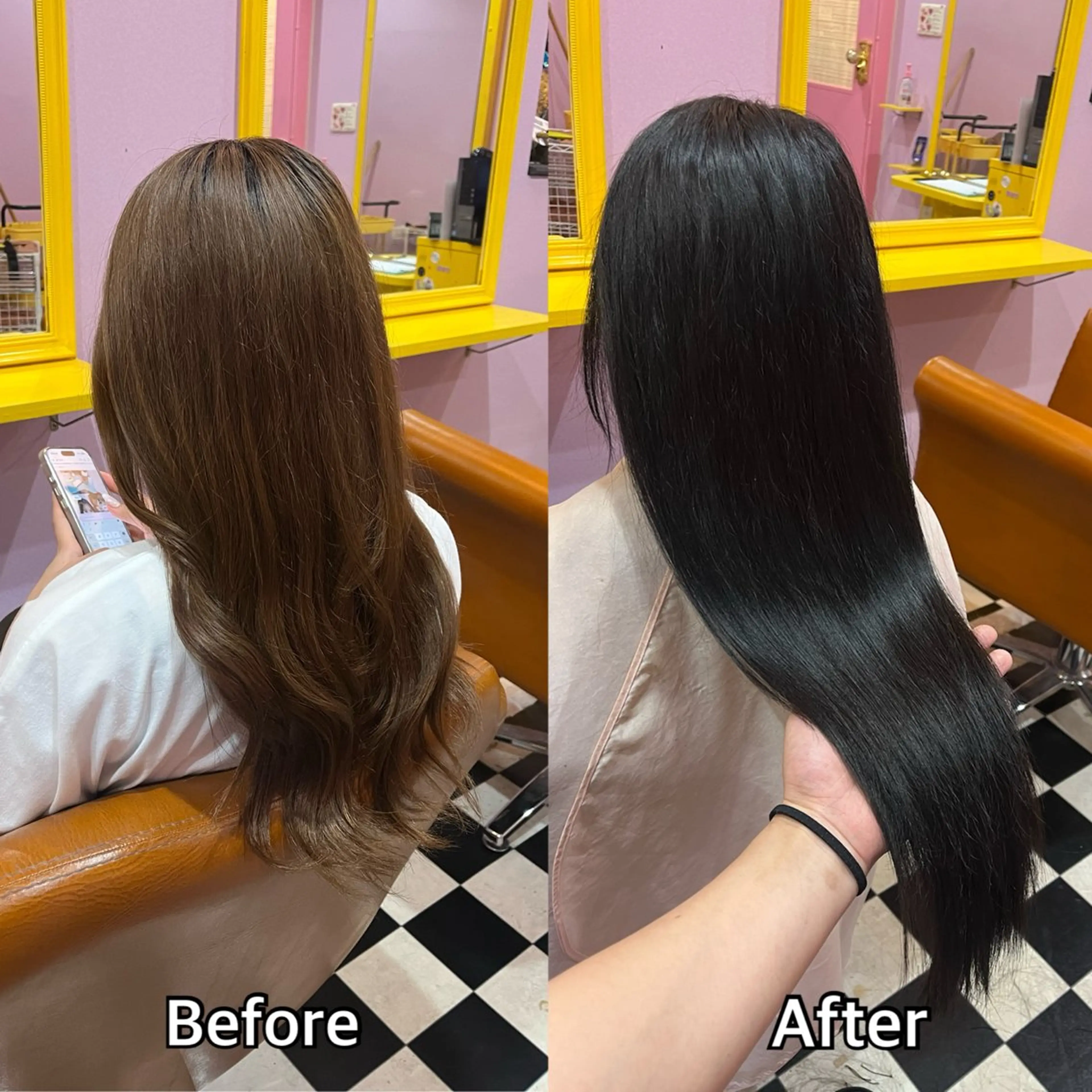 ロング シール＋ちび編み込み エクステ梅田🐨のヘアスタイル