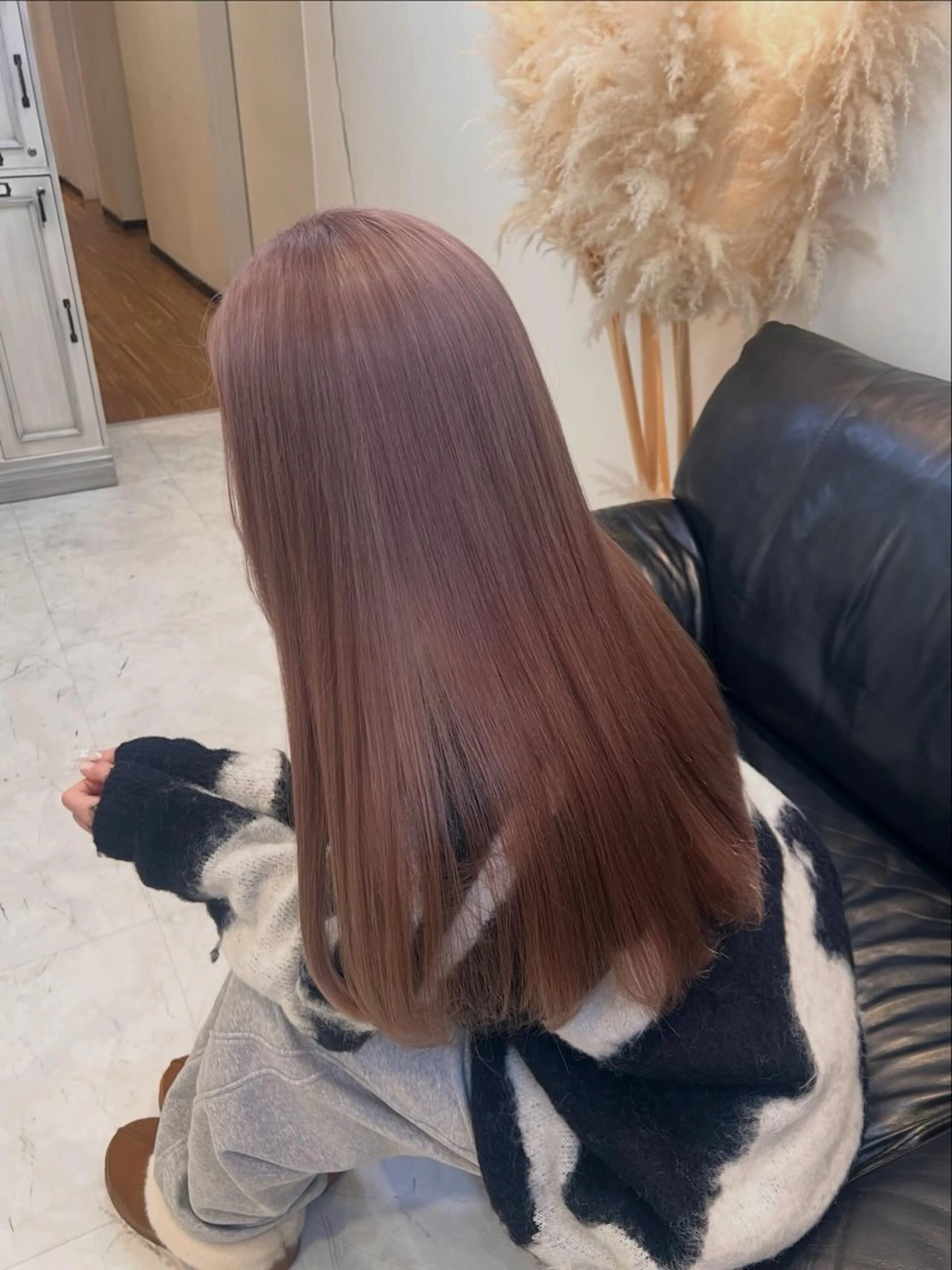 カラー ブラウンカラー ピンクカラー ヘアカラー ankhcross所属・𝒩𝒪𝒜 /ハイトーン/表参道のヘアスタイル