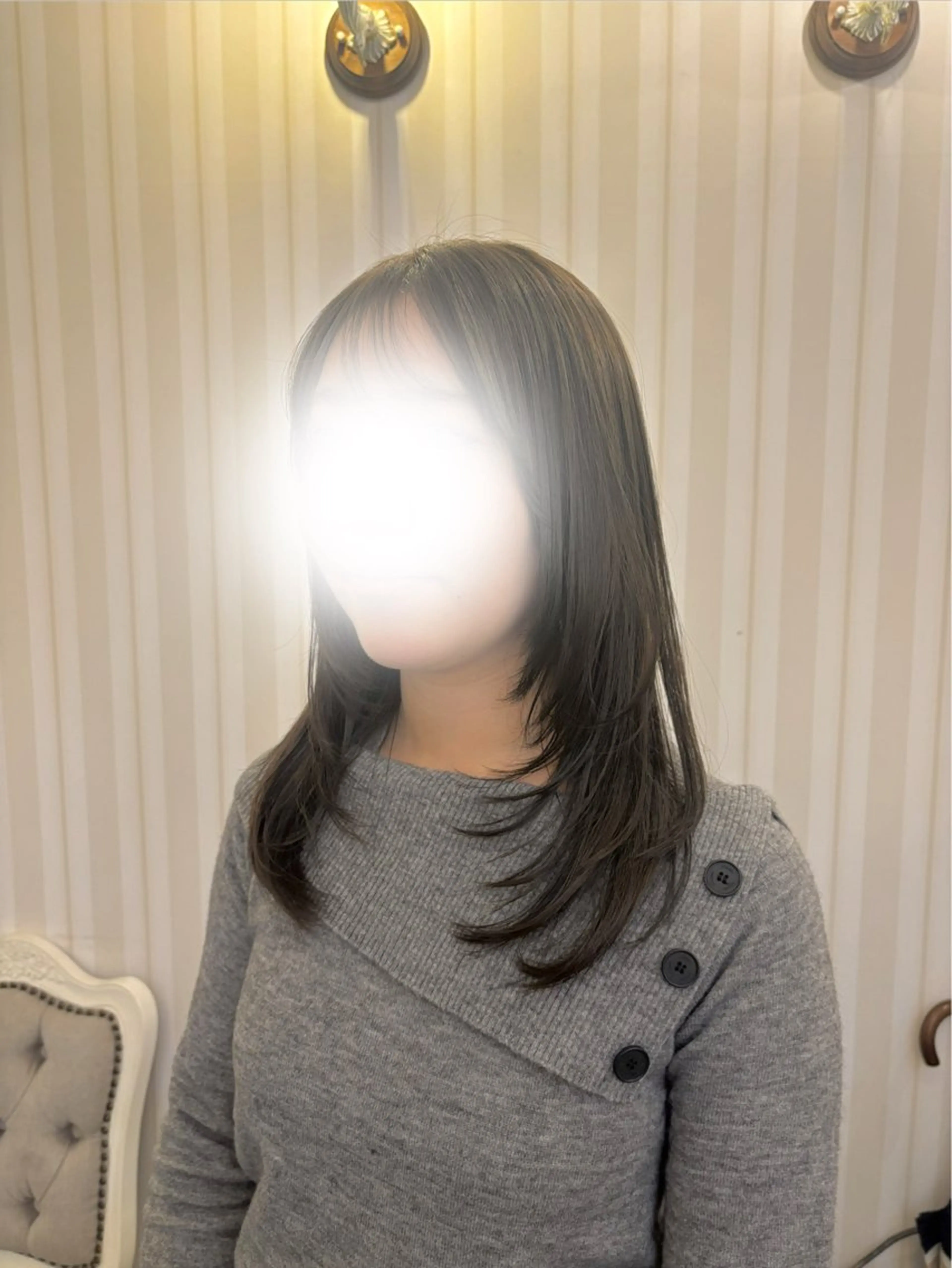 セミロング カラー カット ヘアカラー トリートメント 🎼レイヤー/透明感 カラー/nene♬のヘアスタイル