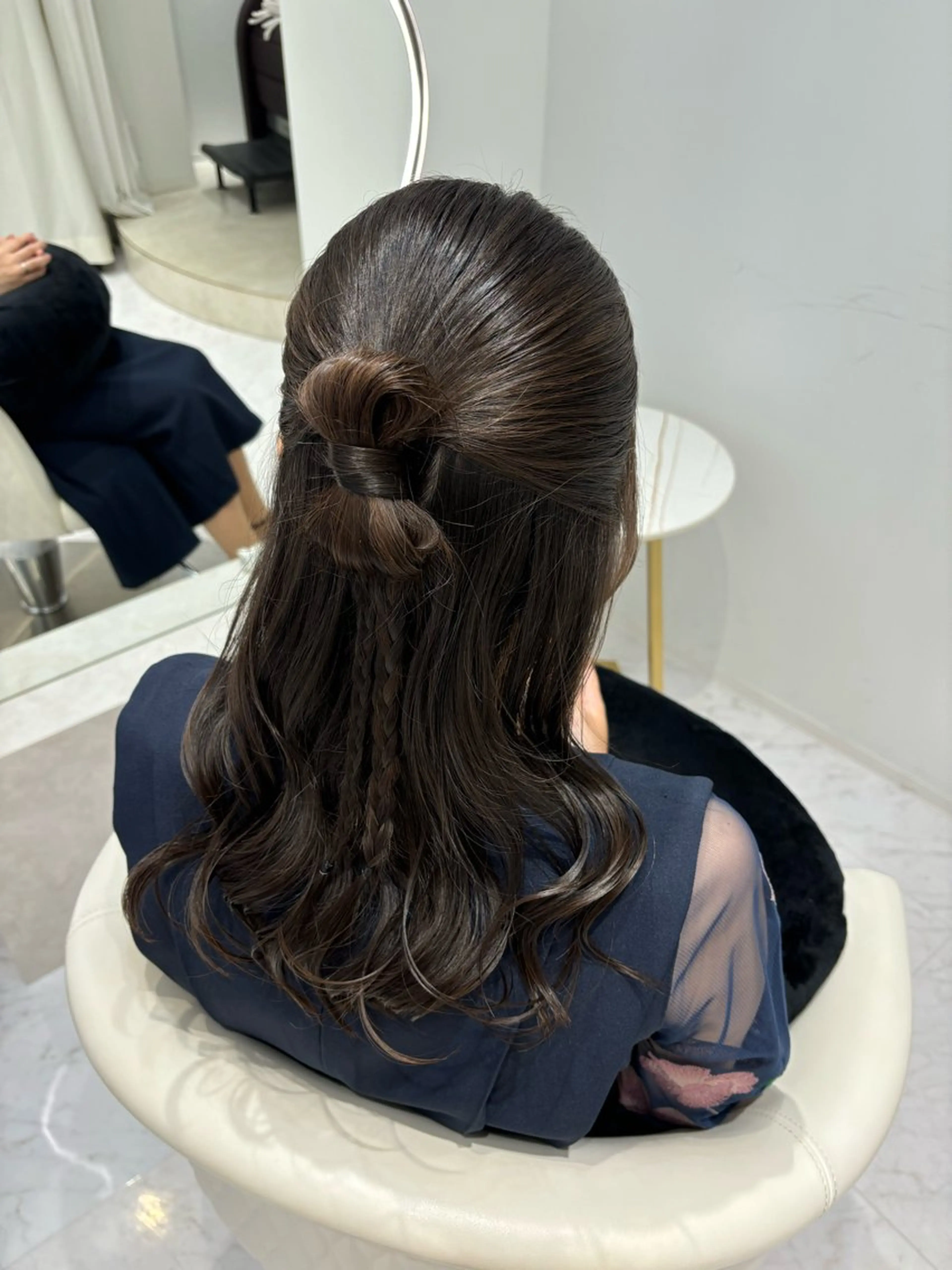 セミロング ヘアアレンジ ハーフアップ 韓国風ヘア ヘアセット eclala所属・後藤 瑠菜のヘアスタイル