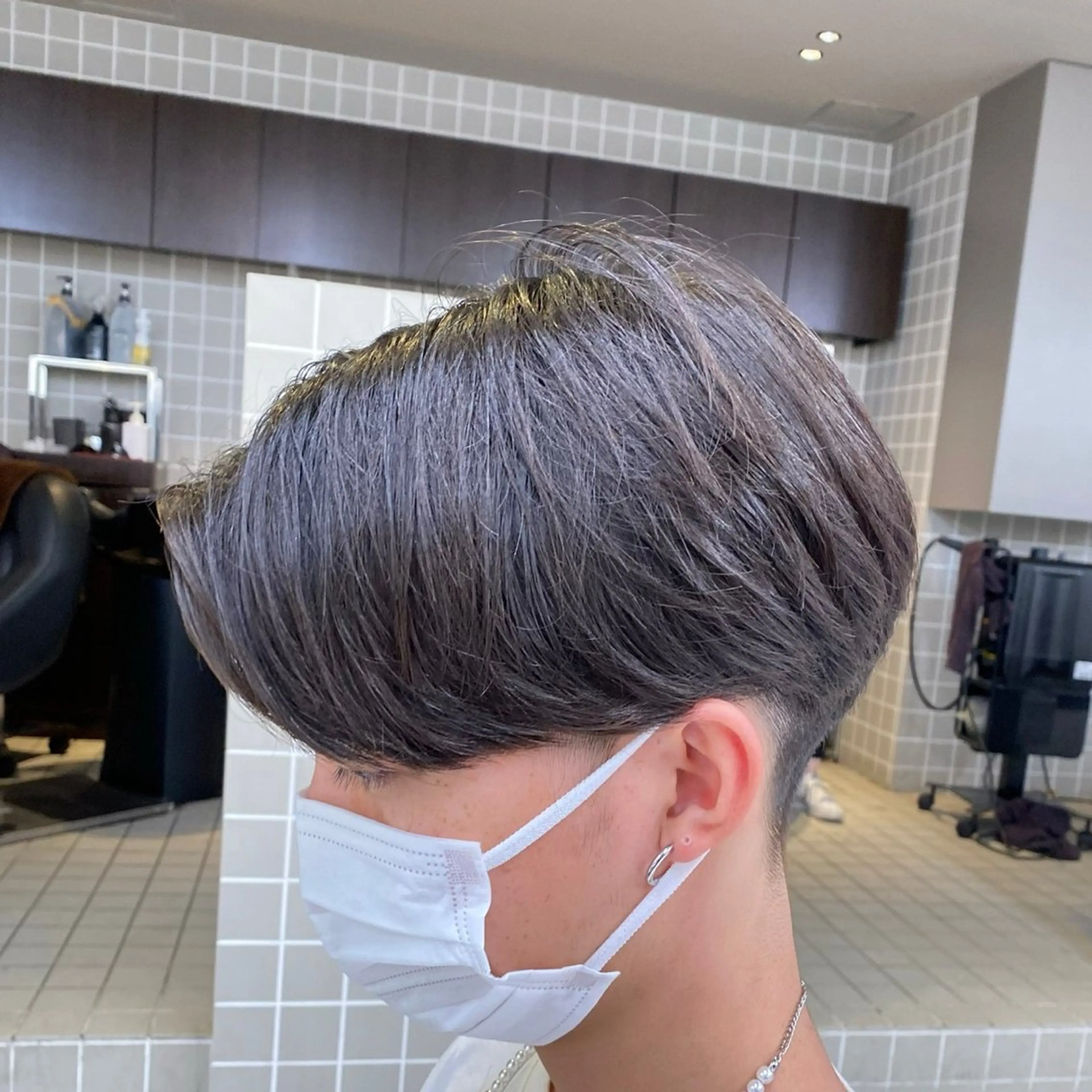 パーマ ヘアアレンジ メンズ カット パーマ ヘアセット Ryo横浜韓国ヘア/ ハイトーン/縮毛矯正のヘアスタイル