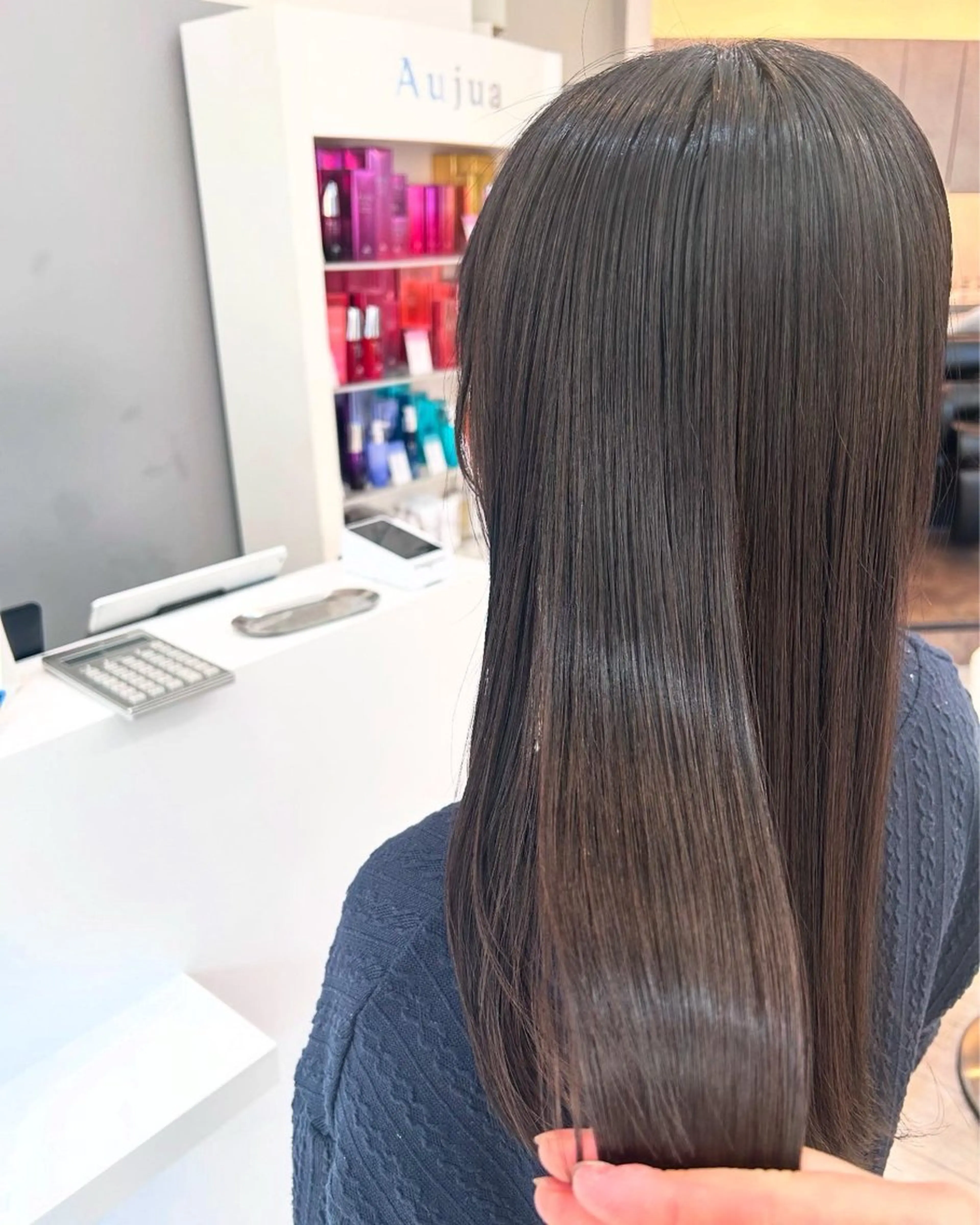 ロング 縮毛矯正 蓮池 愛海のヘアスタイル