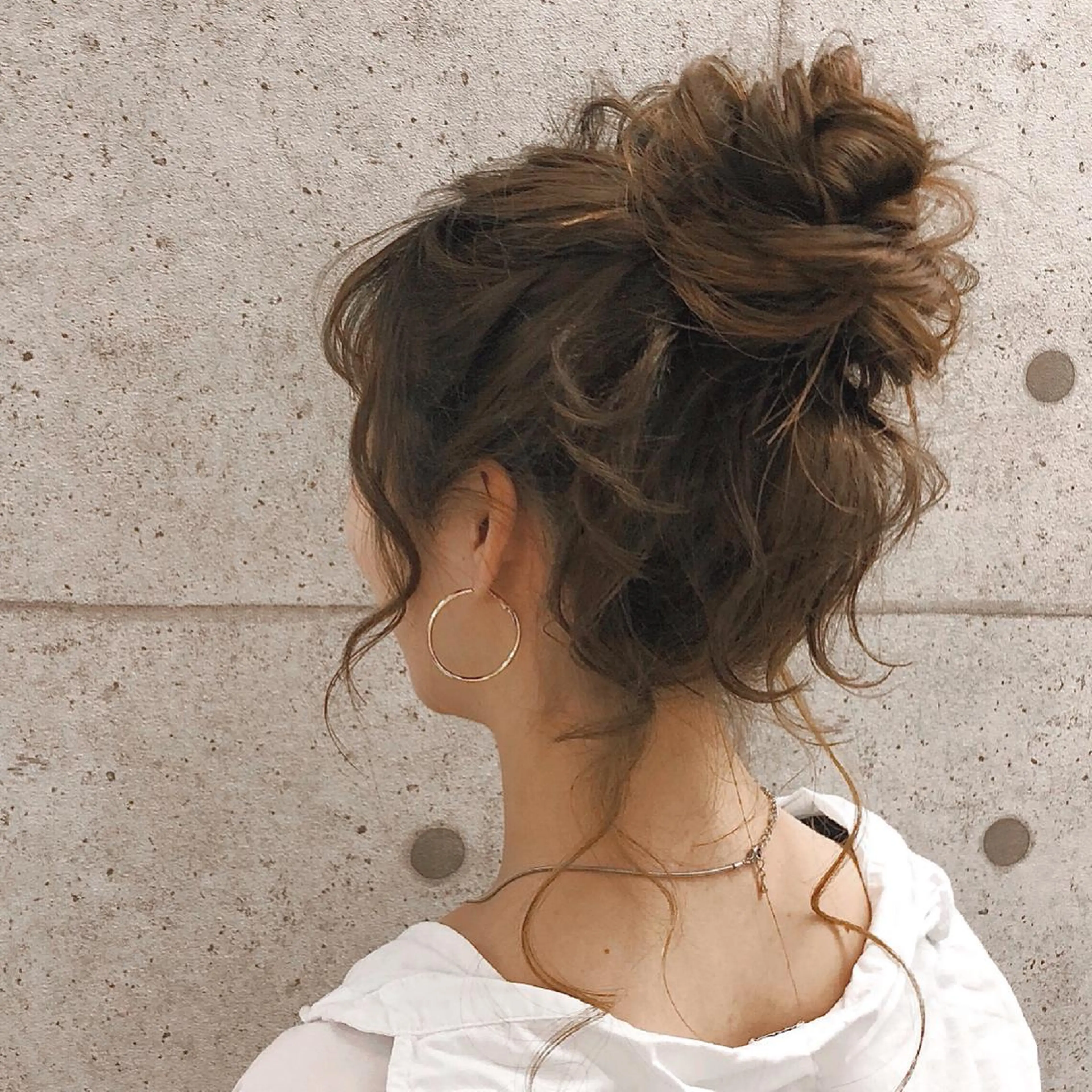 ヘアアレンジ お団子ヘア 瀬原 千夏のヘアスタイル