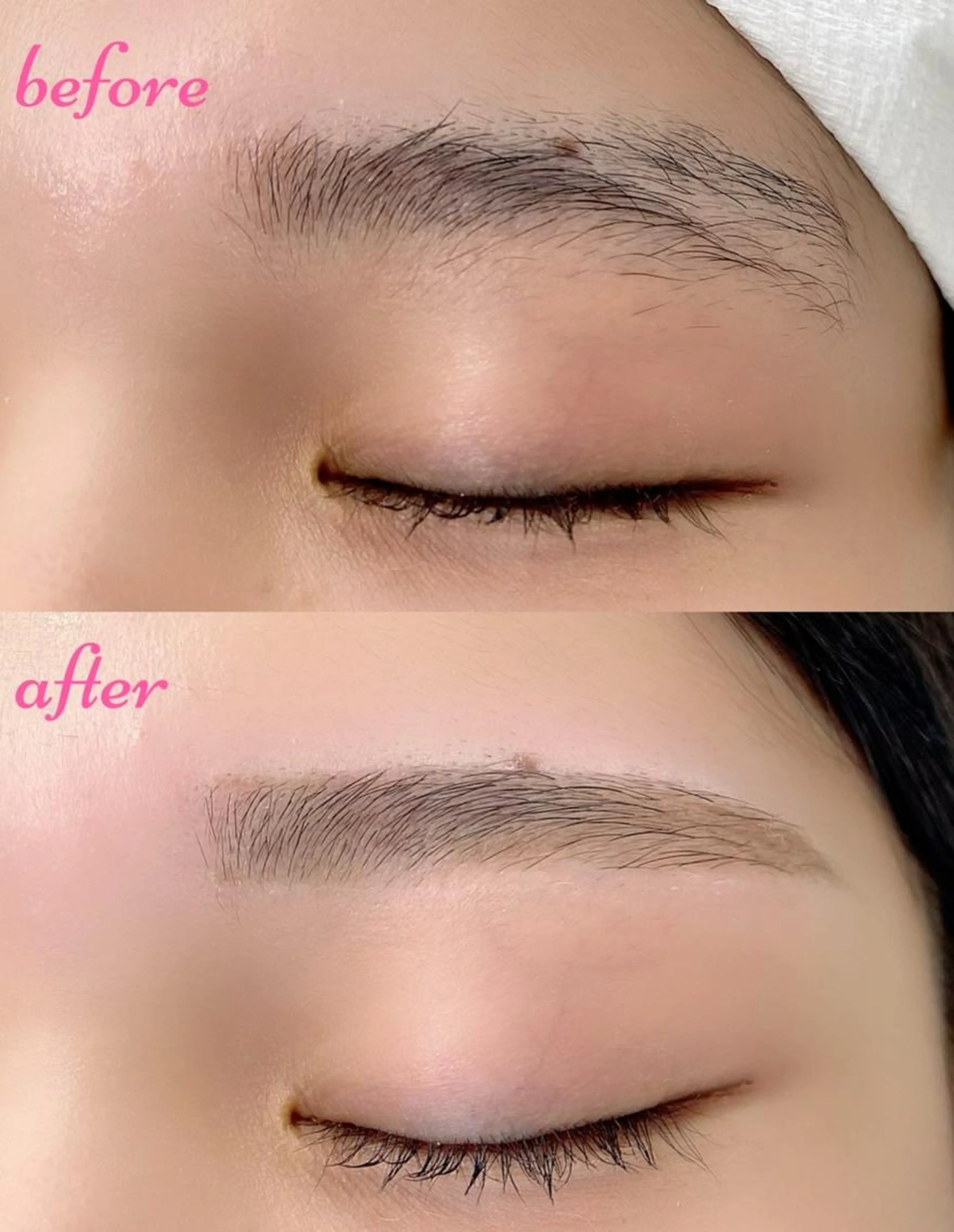 アイブロウWAX脱毛＋毛量調整(間引き)＋保湿＋眉メイク仕上/写真撮影必須の写真