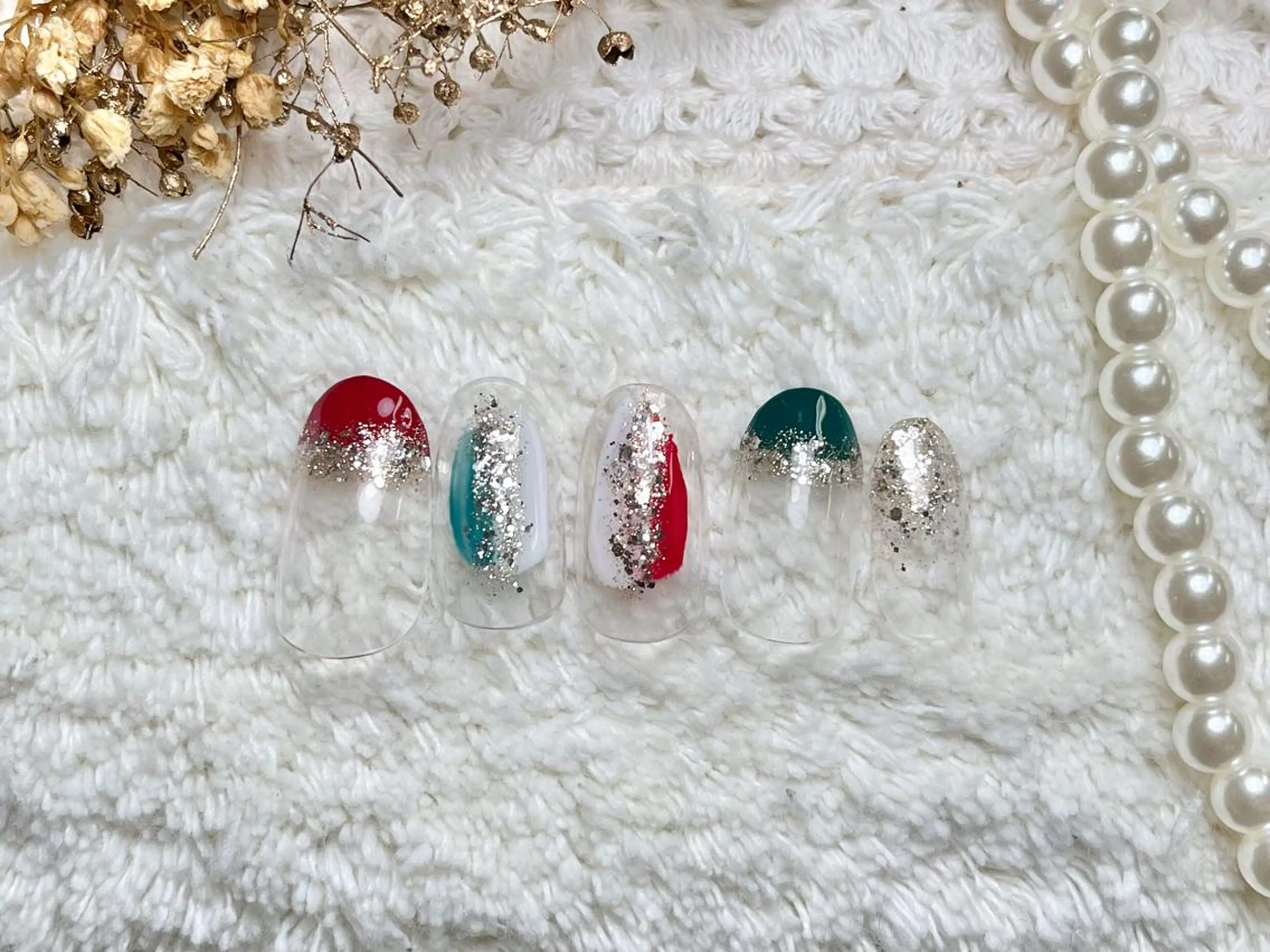 ネイル ハンドネイル ネイルPetit Ribbonのネイルデザイン