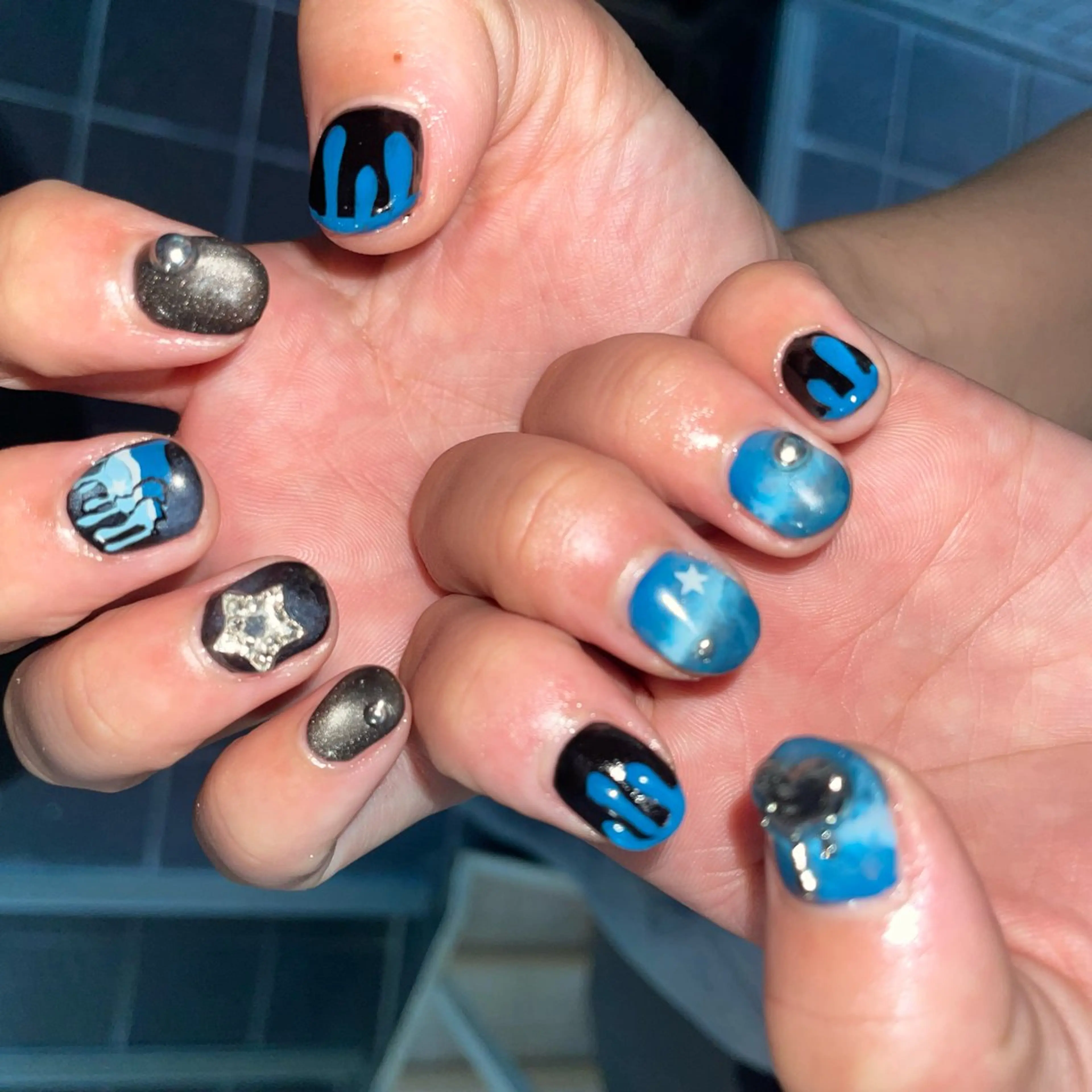 ネイル ハンドネイル ひめか🫁 推し概念・個性派のネイルデザイン