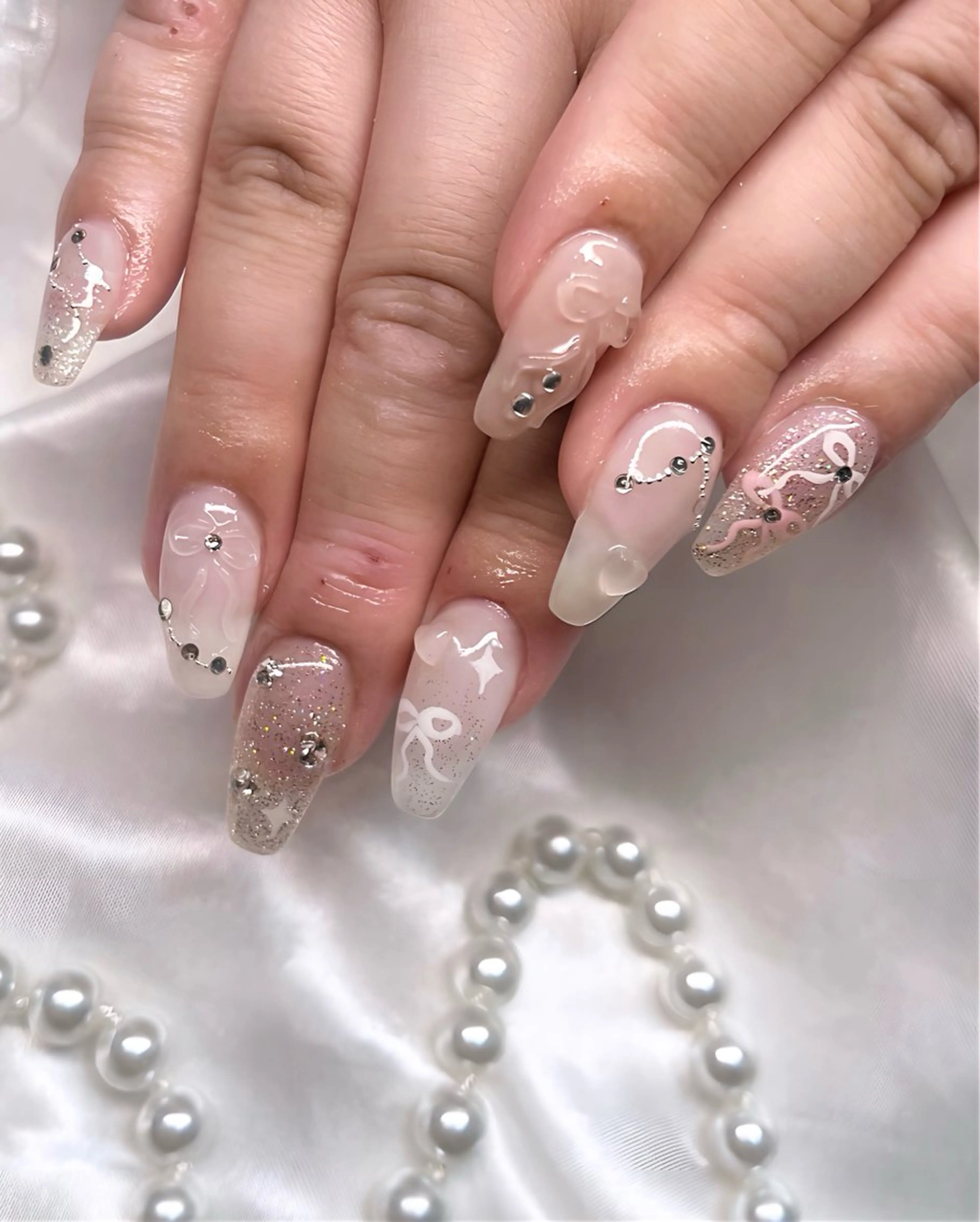 ネイル ぷっくりネイル ハンドネイル eclat 'kのネイルデザイン