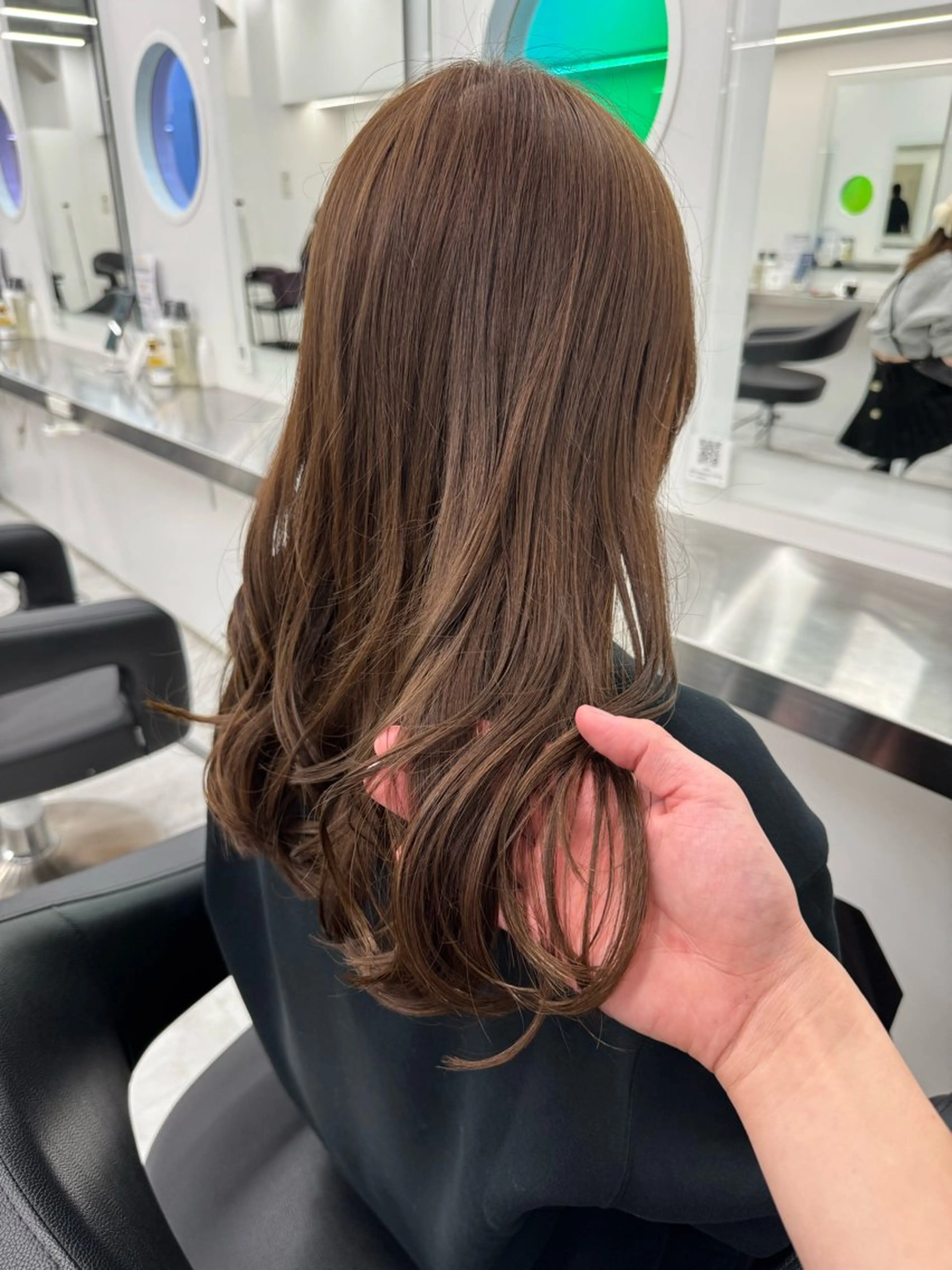 セミロング カラー カット ヘアカラー トリートメント ヘッドスパ ヘアセット ブリーチなし🤍透明 感カラー🤍しゅうじのヘアスタイル