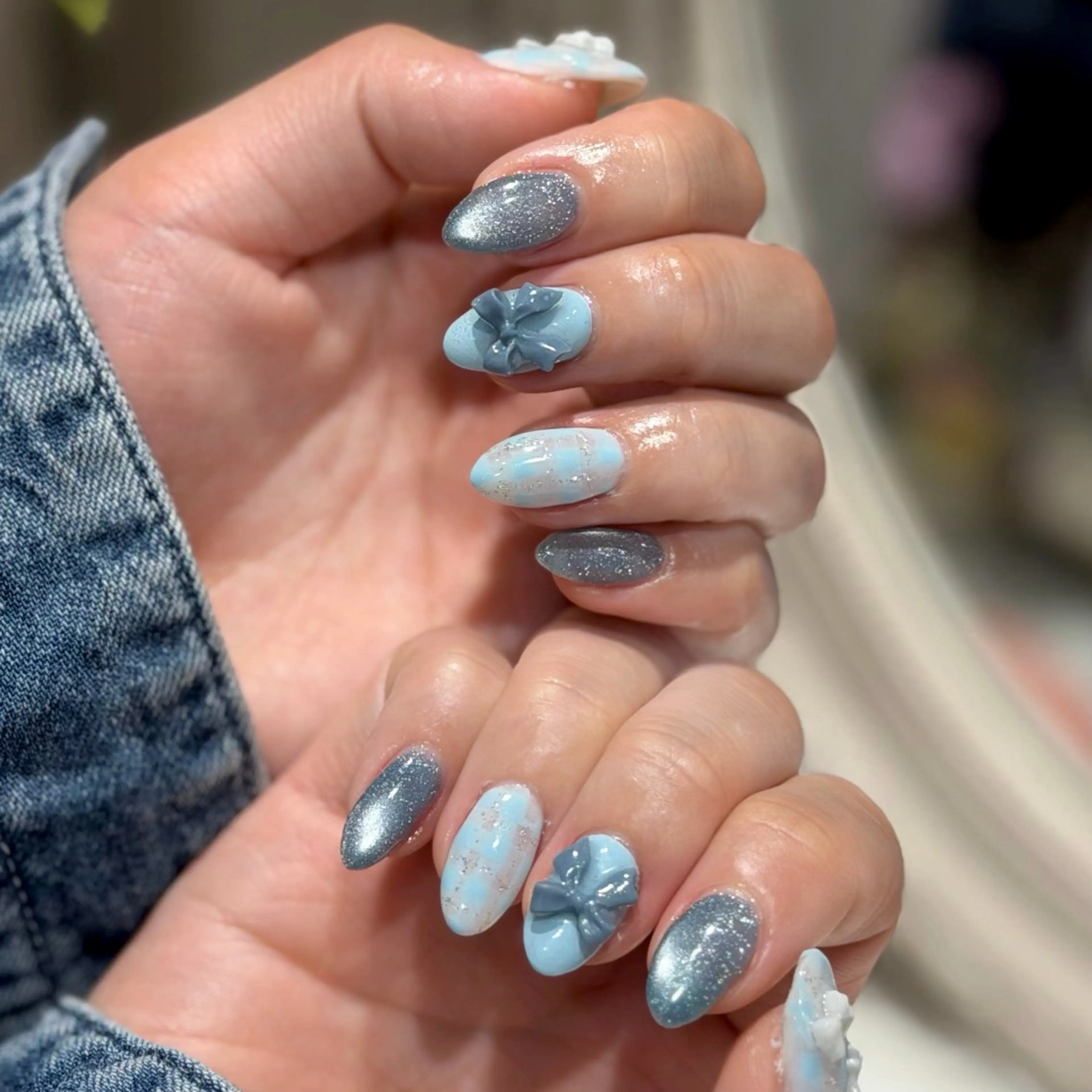 ネイル 春ネイル nailsalon moe.所属・yume 大人ガーリーネイルのネイルデザイン