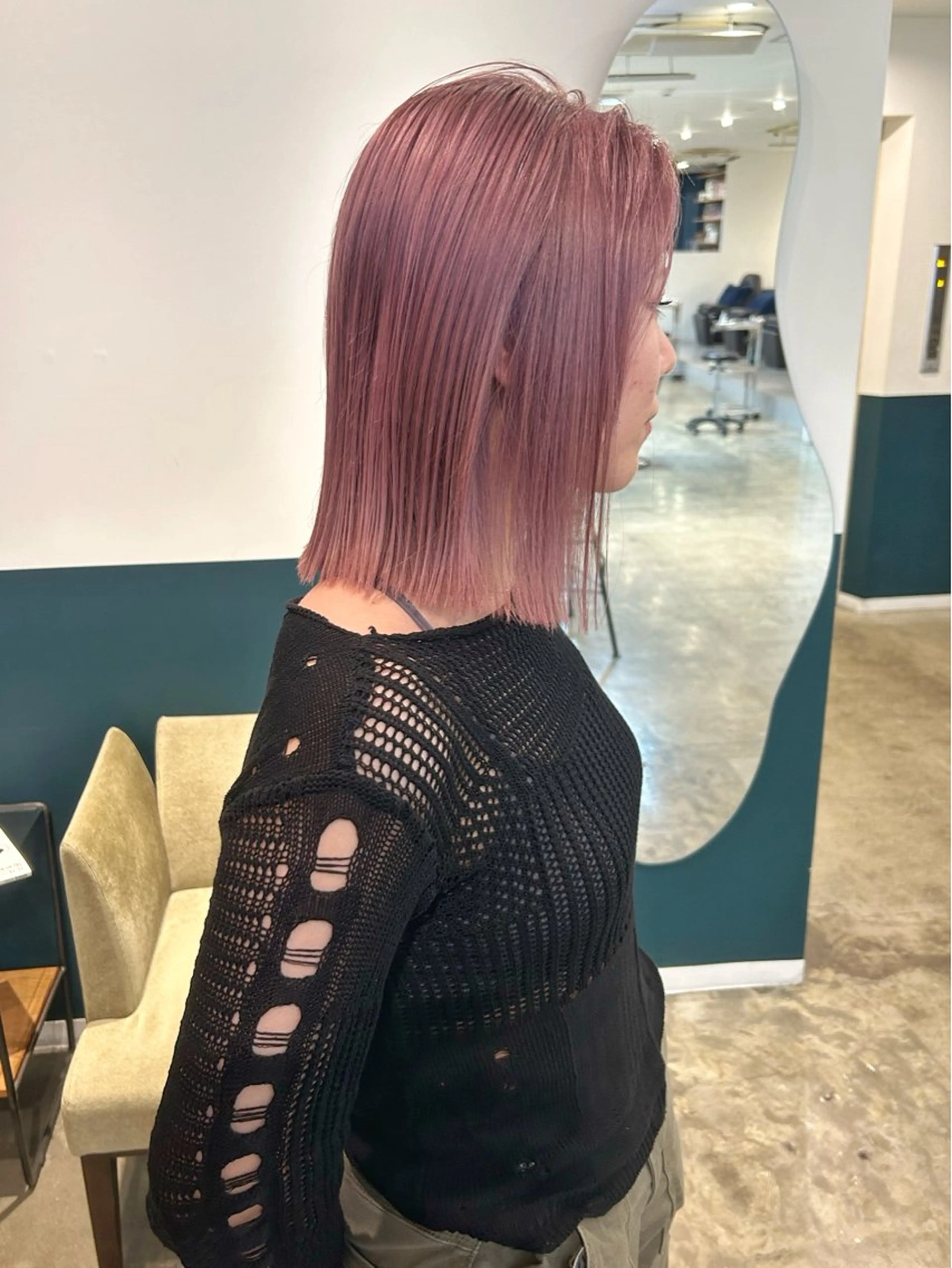 ショート カラー ブリーチ ピンクカラー カット ヘアカラー カラーリスト菅野 竜矢🌈のヘアスタイル