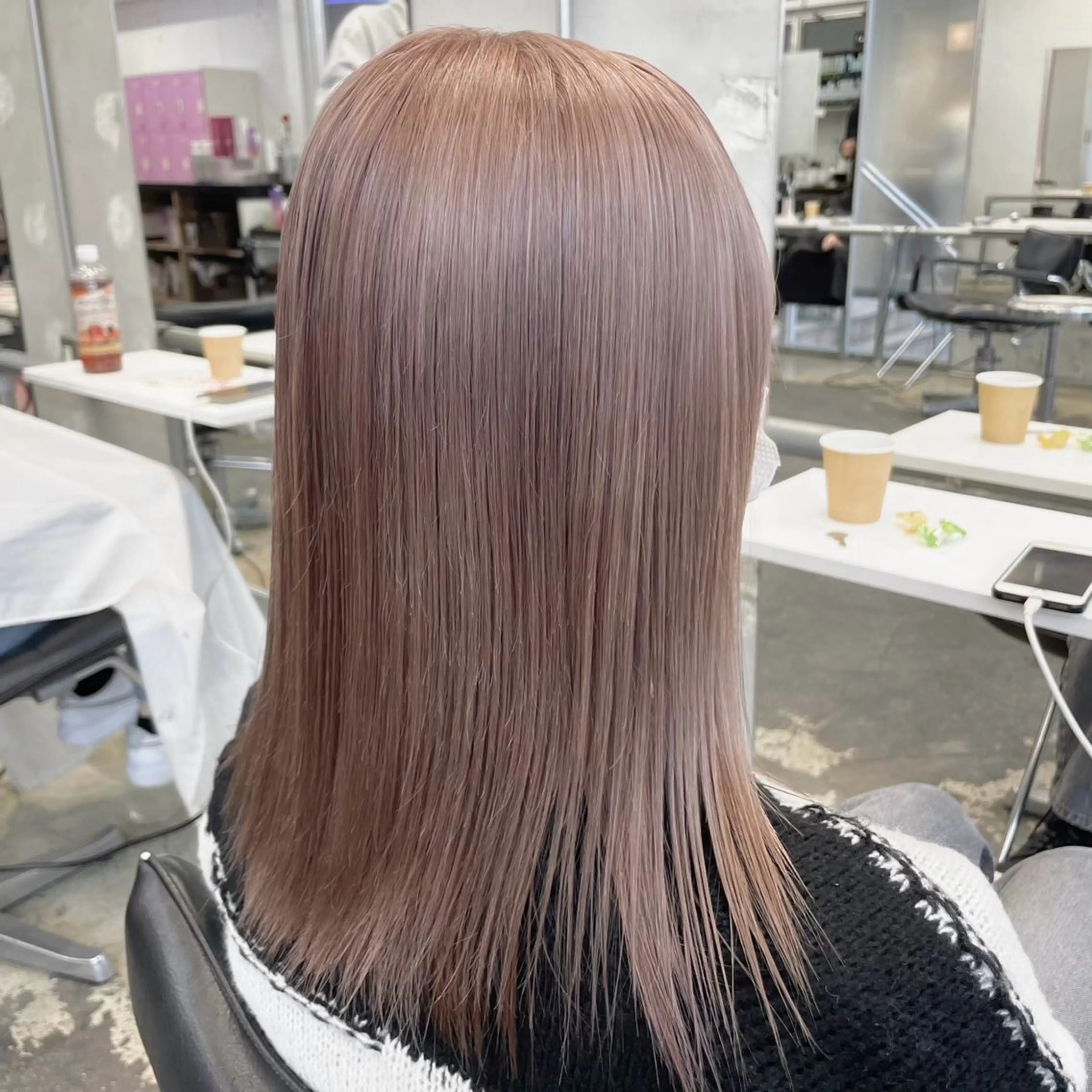 セミロング カラー ヘアアレンジ 海外/ハイトーン🪽 ☯️ami☯️のヘアスタイル