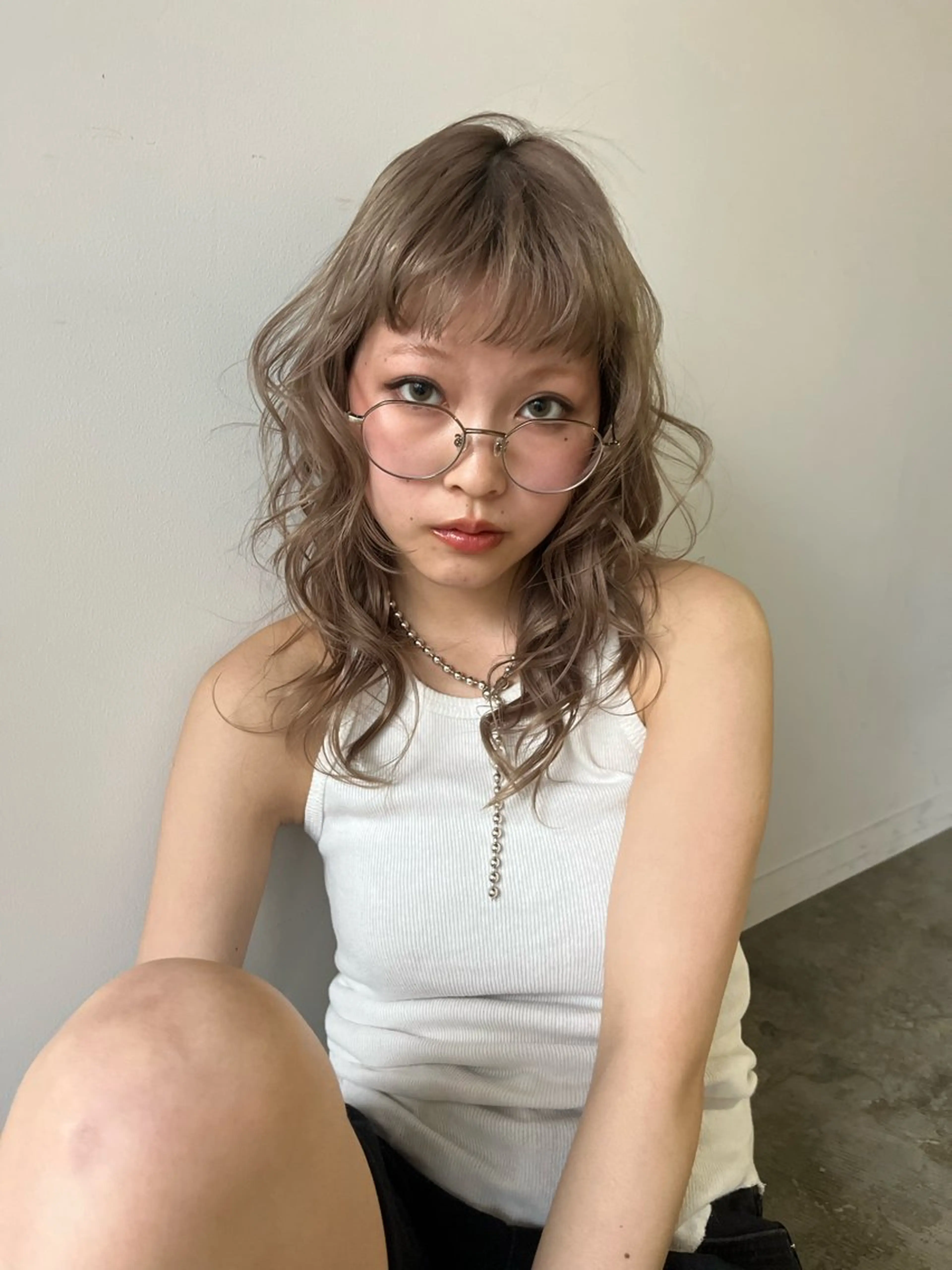 セミロング カラー aya/メンズヘア/ メンズカット/ボブのヘアスタイル