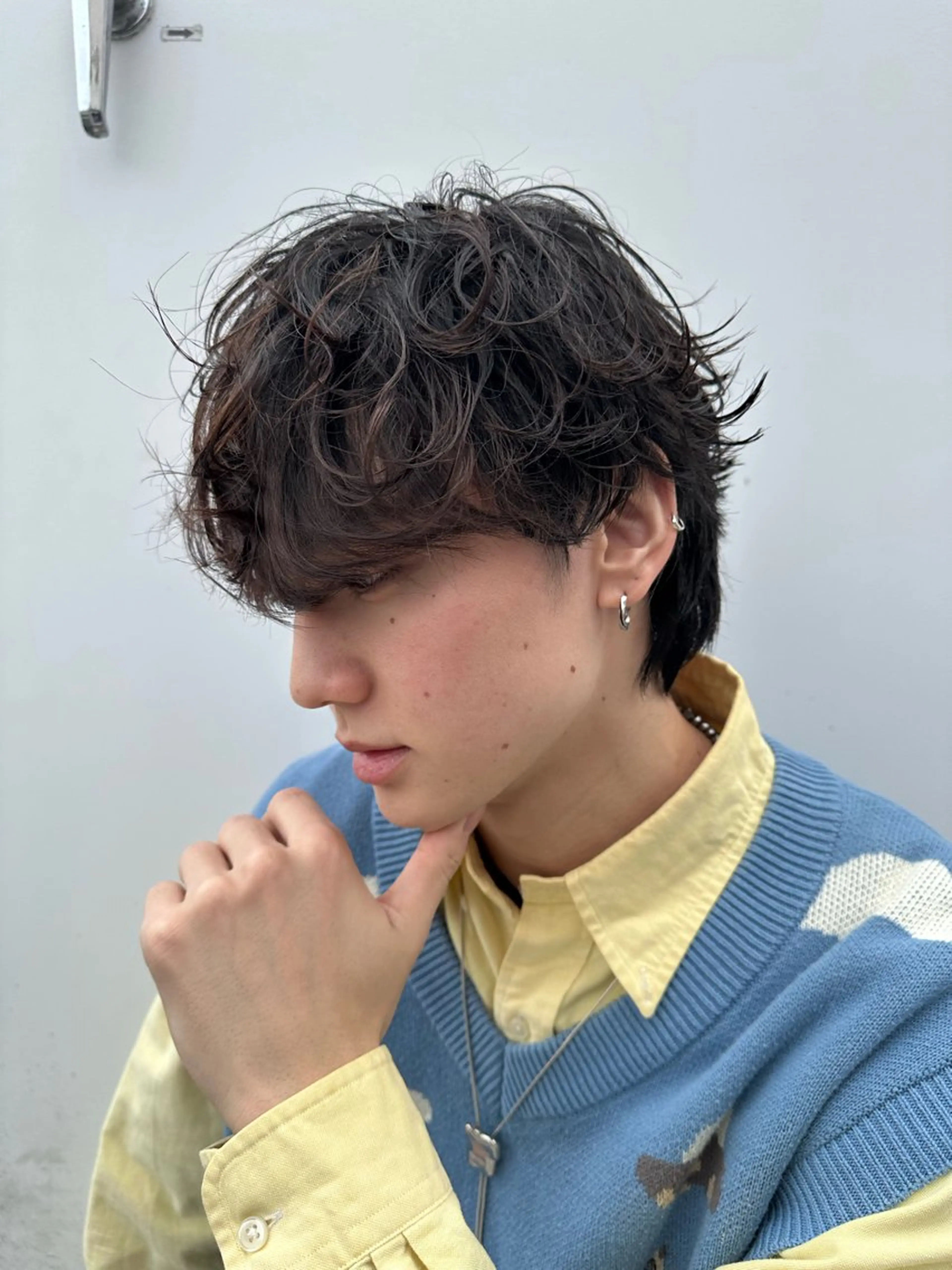 パーマ メンズ マッシュ メンズパーマ カット パーマ 立川韓国メンズヘア ニュアンスパーマ安井のヘアスタイル