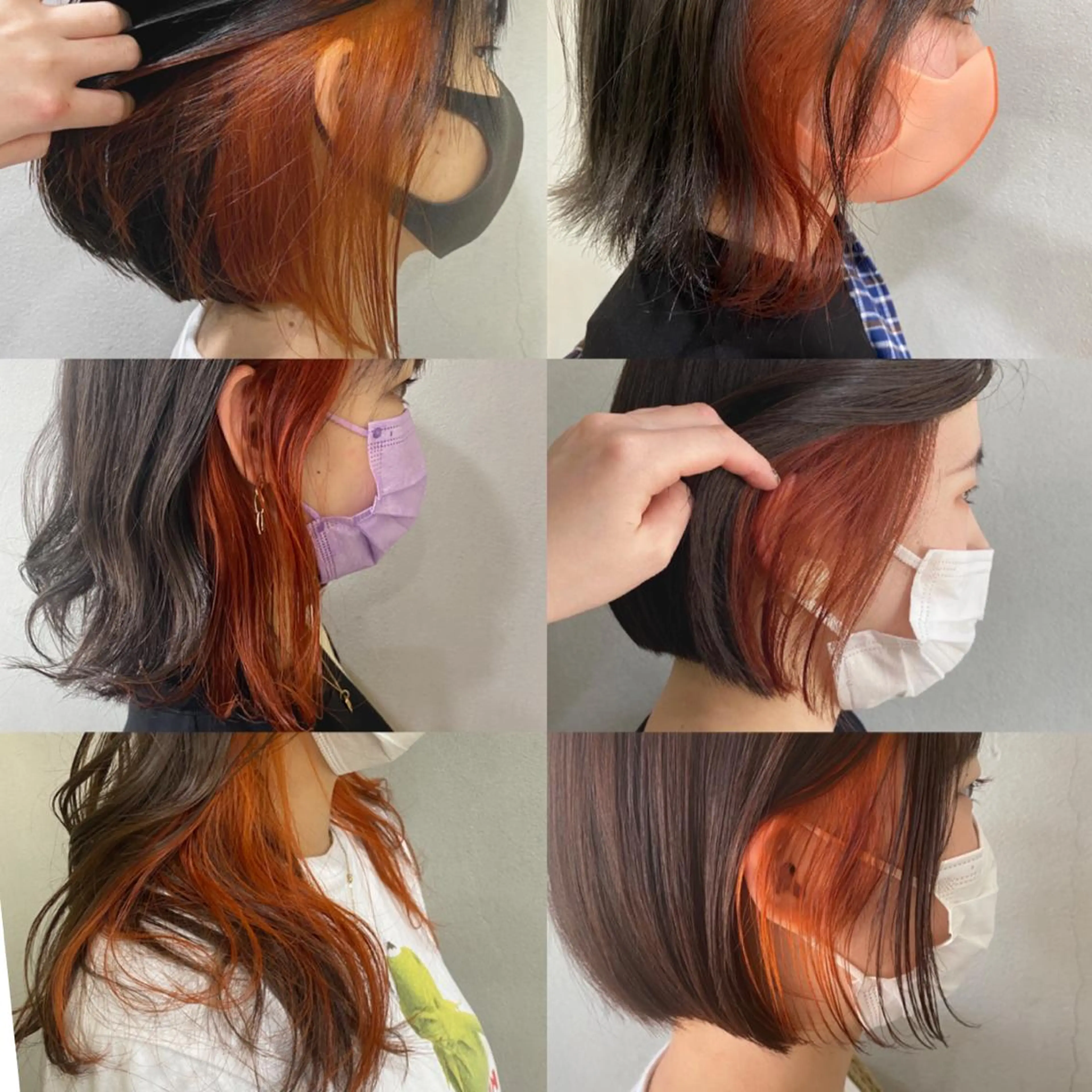 カラー オレンジ 舟橋 りんかのヘアスタイル