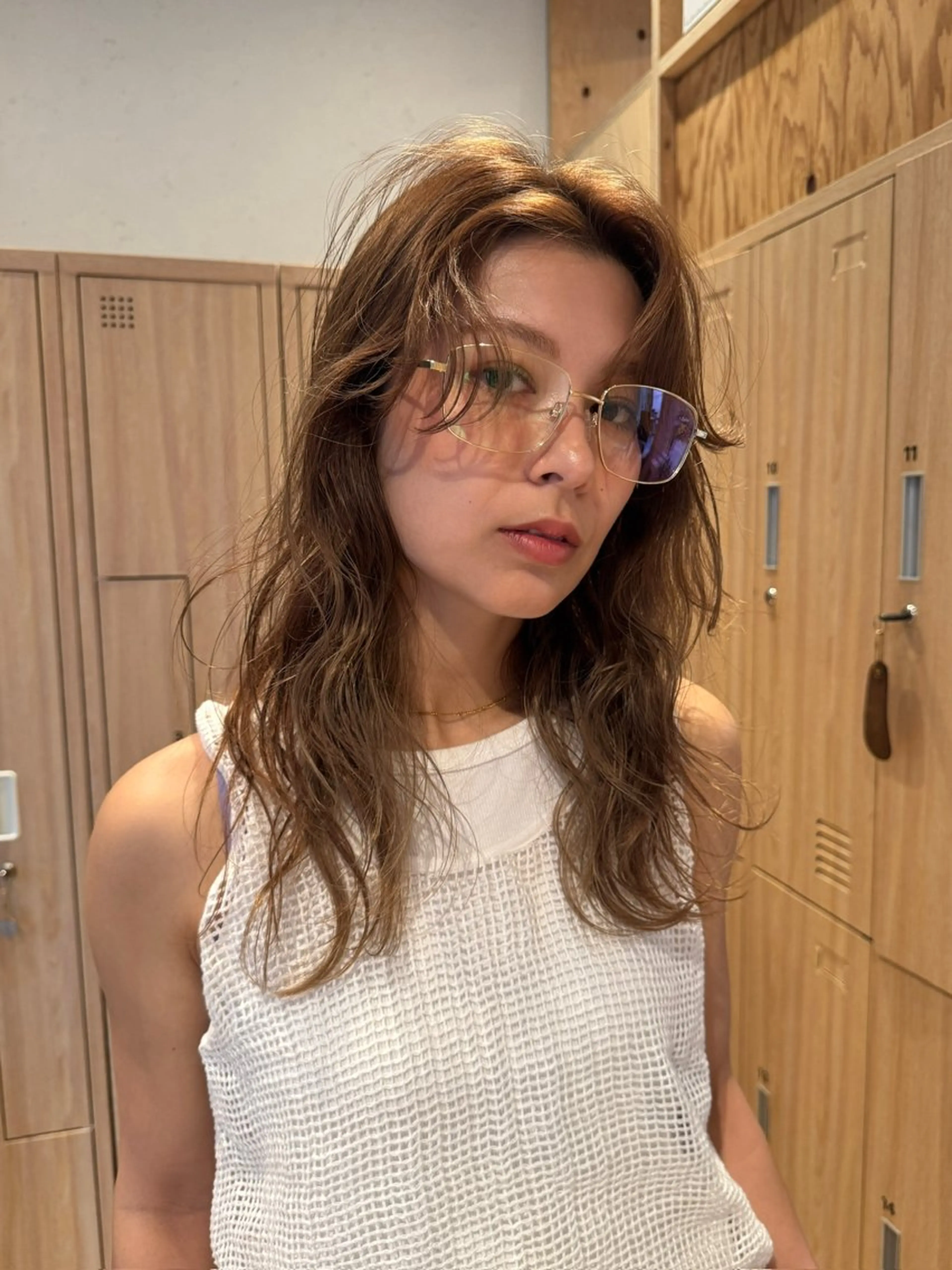 ミディアム カット ヘアカラー トリートメント ayaka/暖色 /ニュアンスボブのヘアスタイル