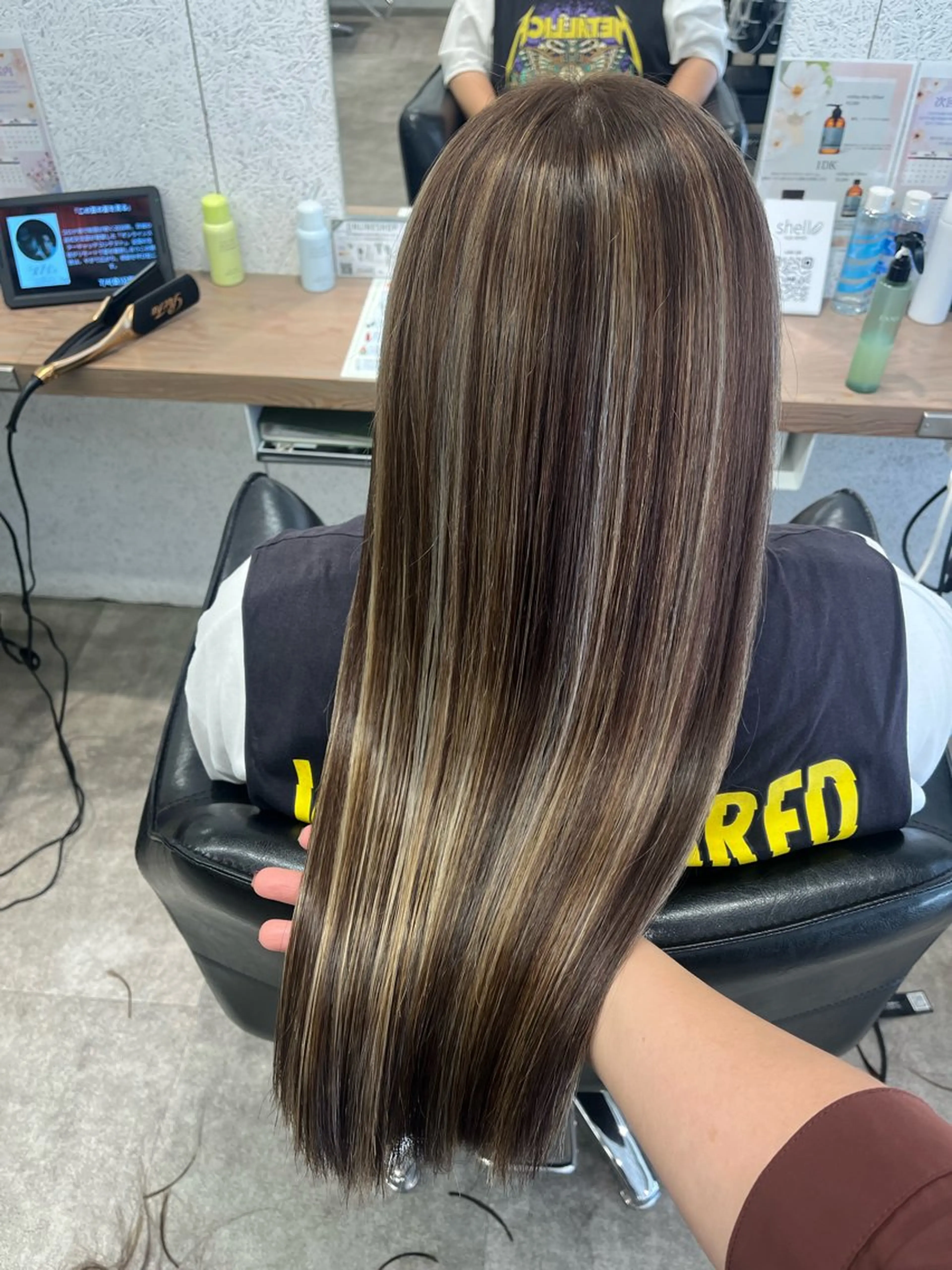 ロング カラー ヘアアレンジ ヘアカラー 🍓艶髪/艶カラー ハイトーン/しんたにのヘアスタイル