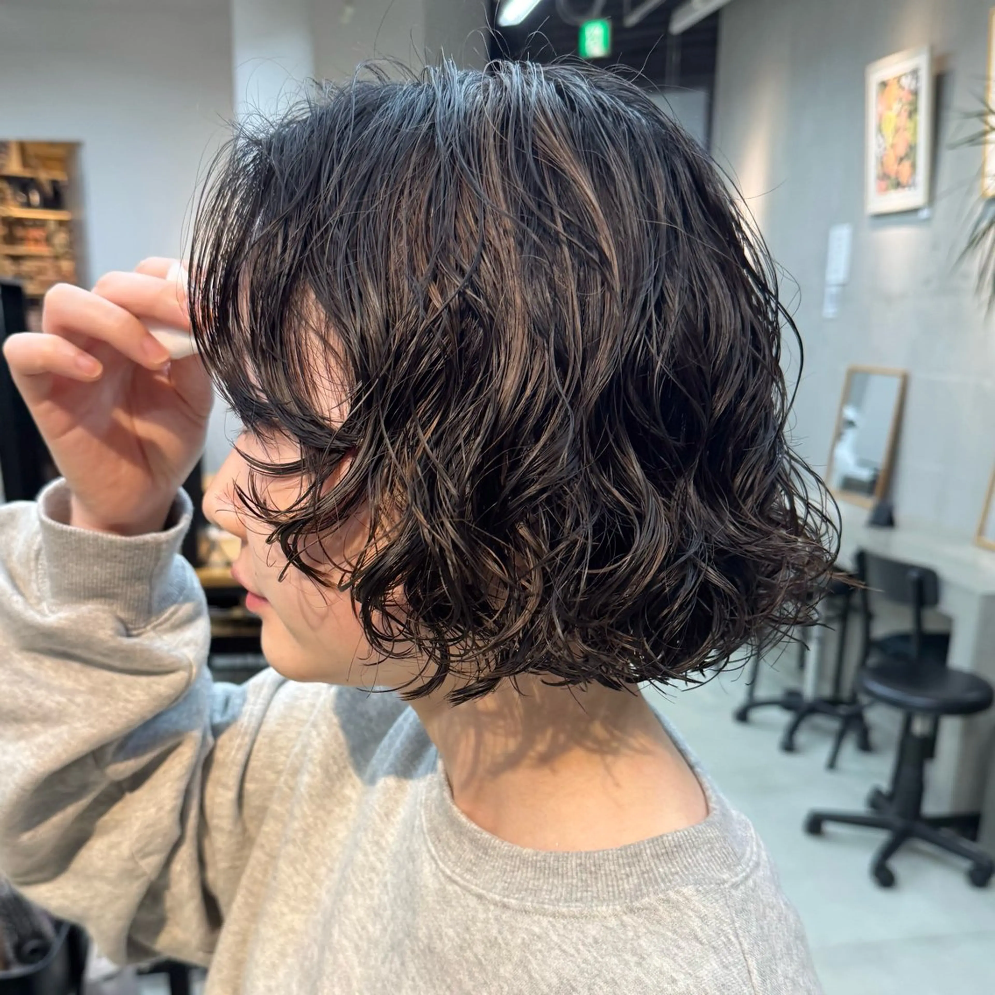 ショート パーマ ボブ カット パーマ トリートメント mee.表参道所属・ボブ/ショート /パーマ/shinのヘアスタイル