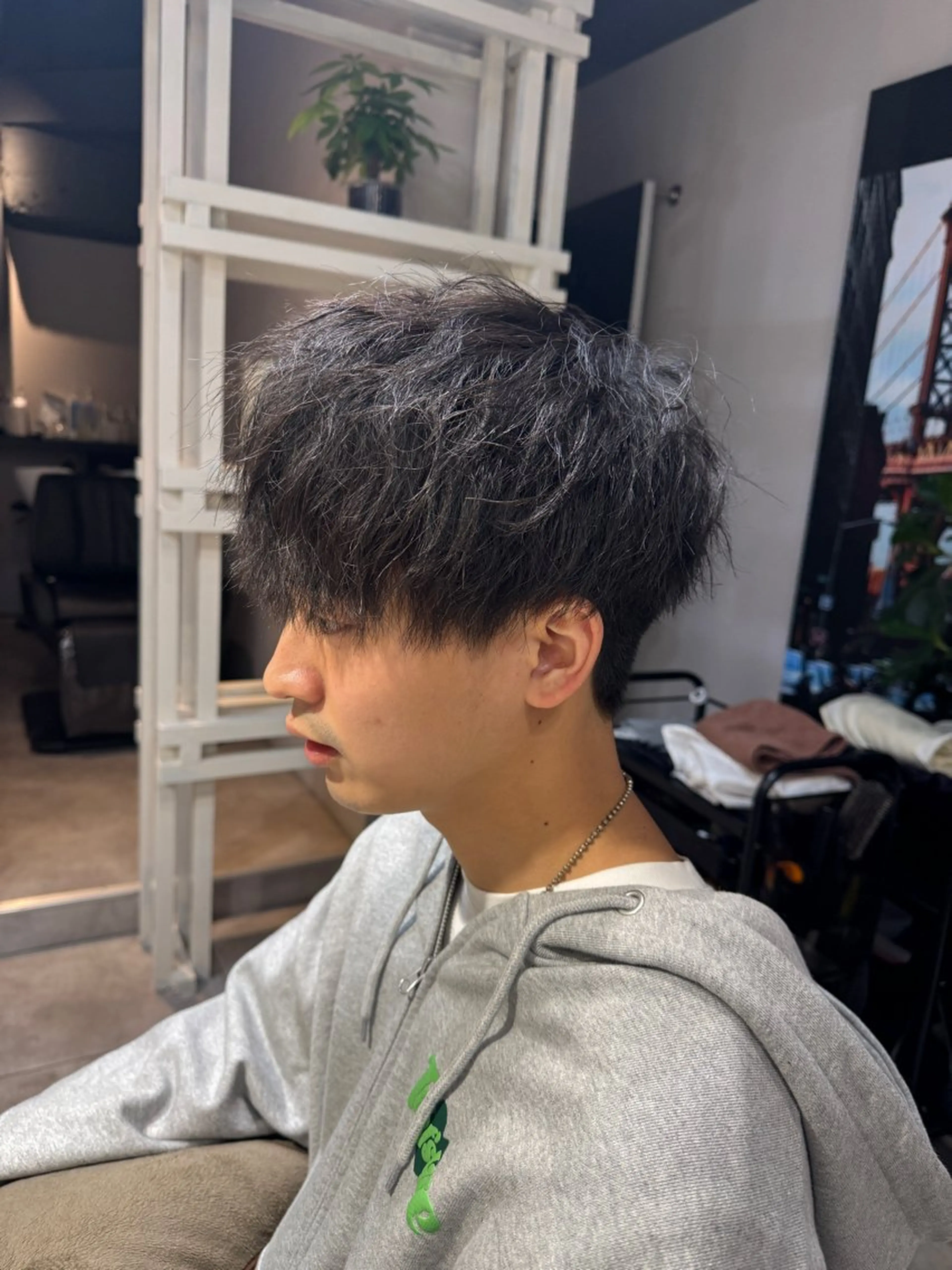 ミディアム パーマ メンズ マッシュ カット パーマ トリートメント Dxxxx III所属・女性目線の大人 メンズ*Ayakaのヘアスタイル