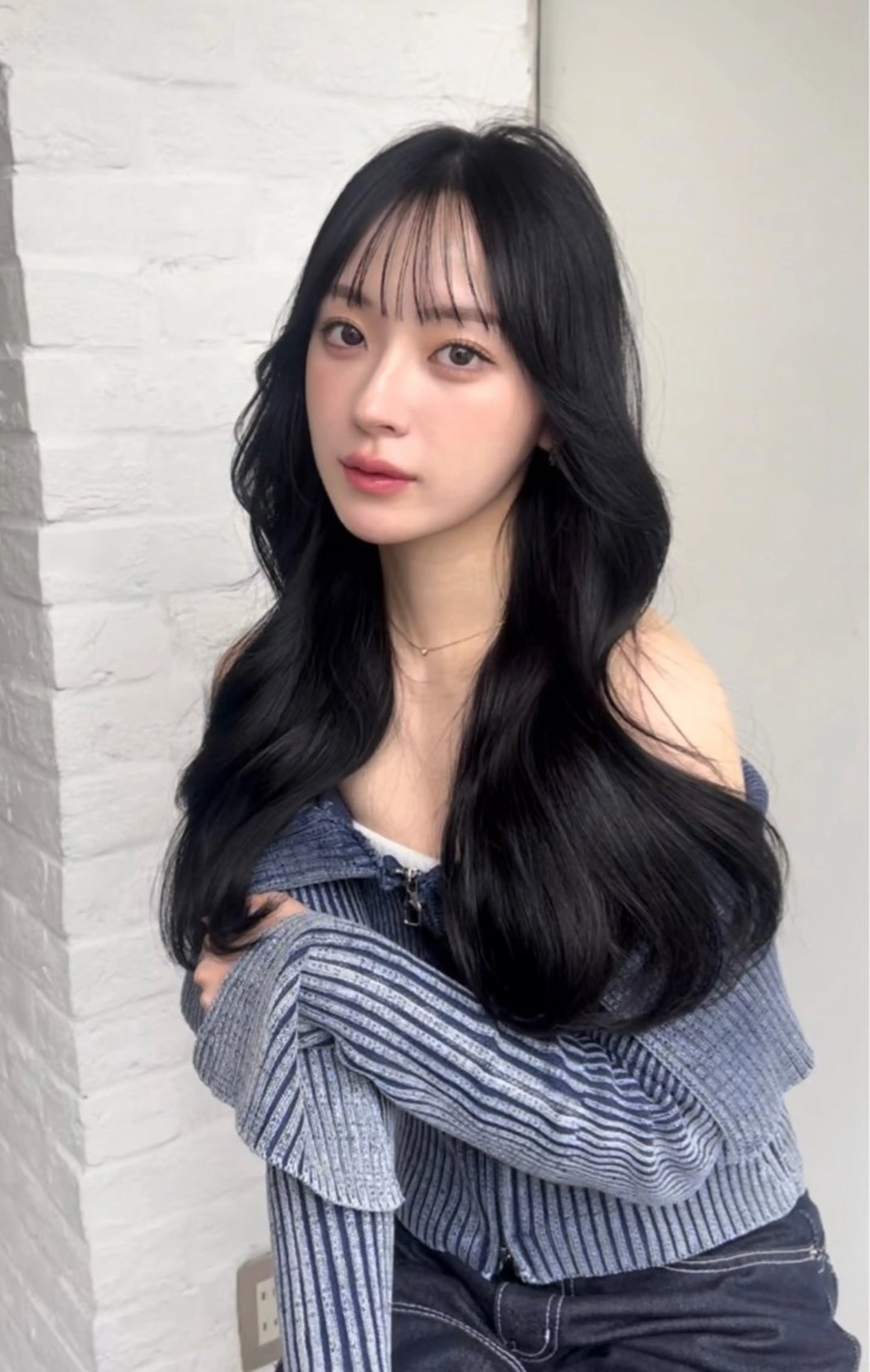 ロング カラー 韓国ヘア♡ 顔まわりカットayaのヘアスタイル