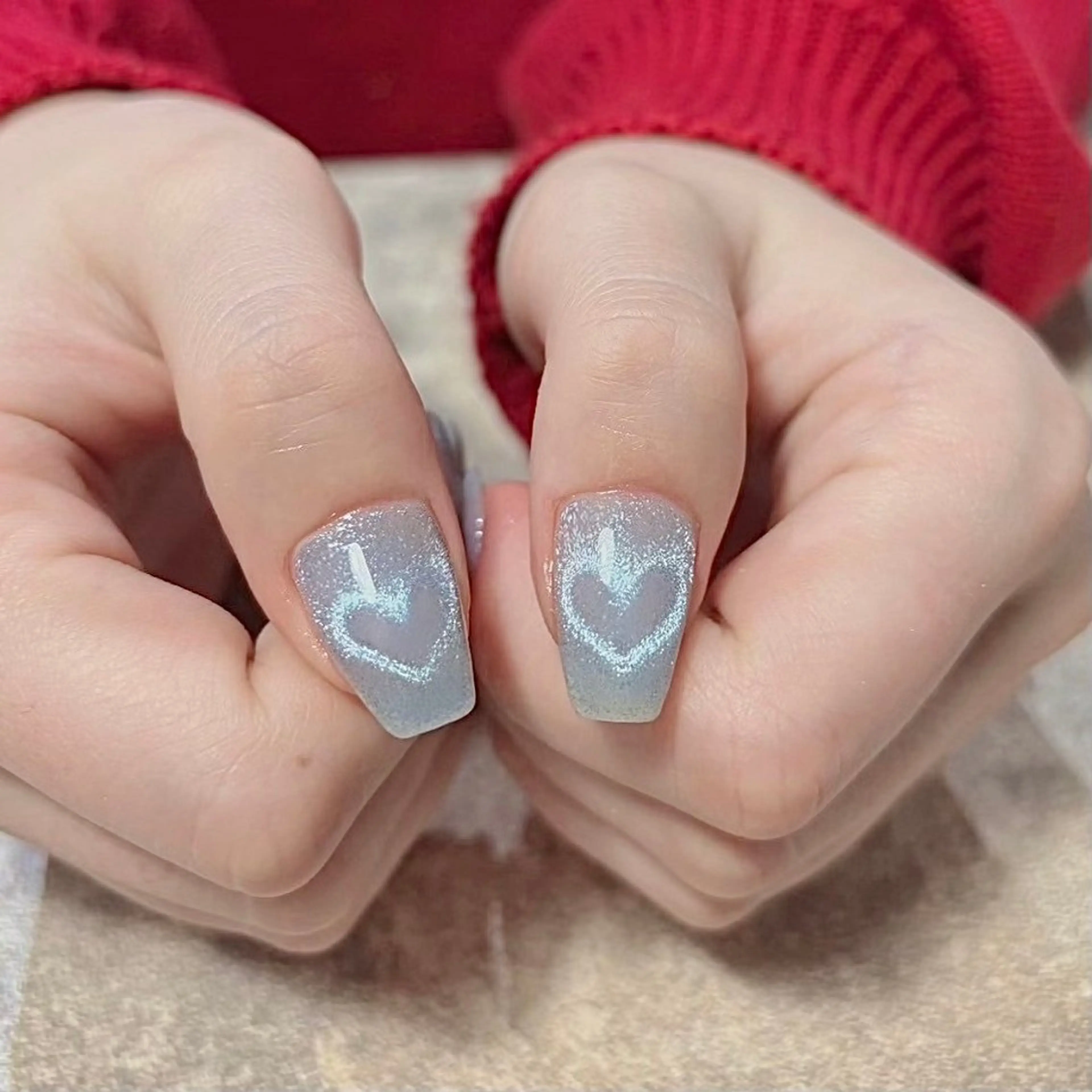 ネイル ハート マグネットネイル ハンドネイル nailsalon　blast所属・atelier　 univ.のネイルデザイン