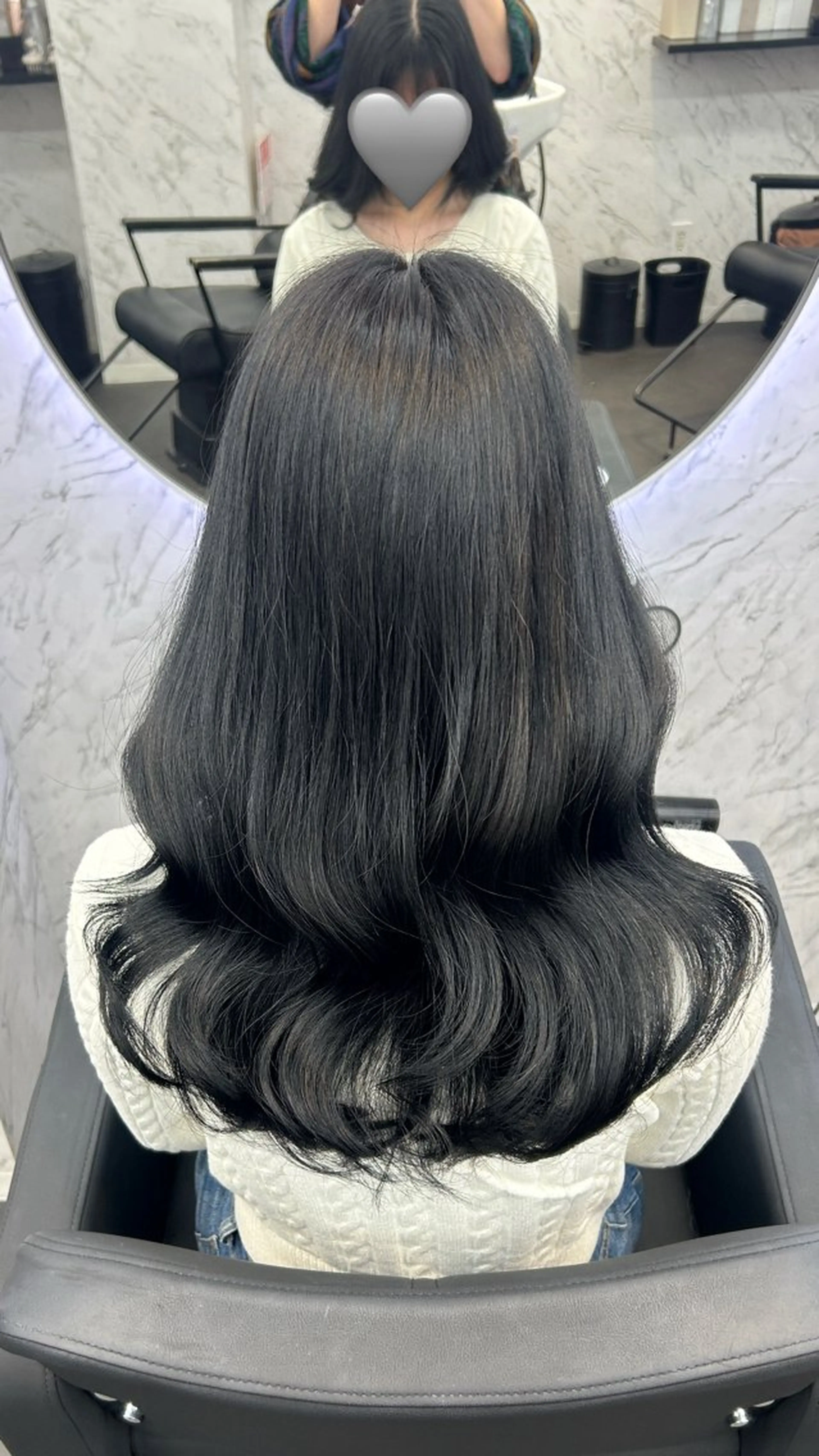 ロング カラー 黒髪 ヘアカラー トリートメント 韓国艶カラー 🇰🇷💎MIUのヘアスタイル
