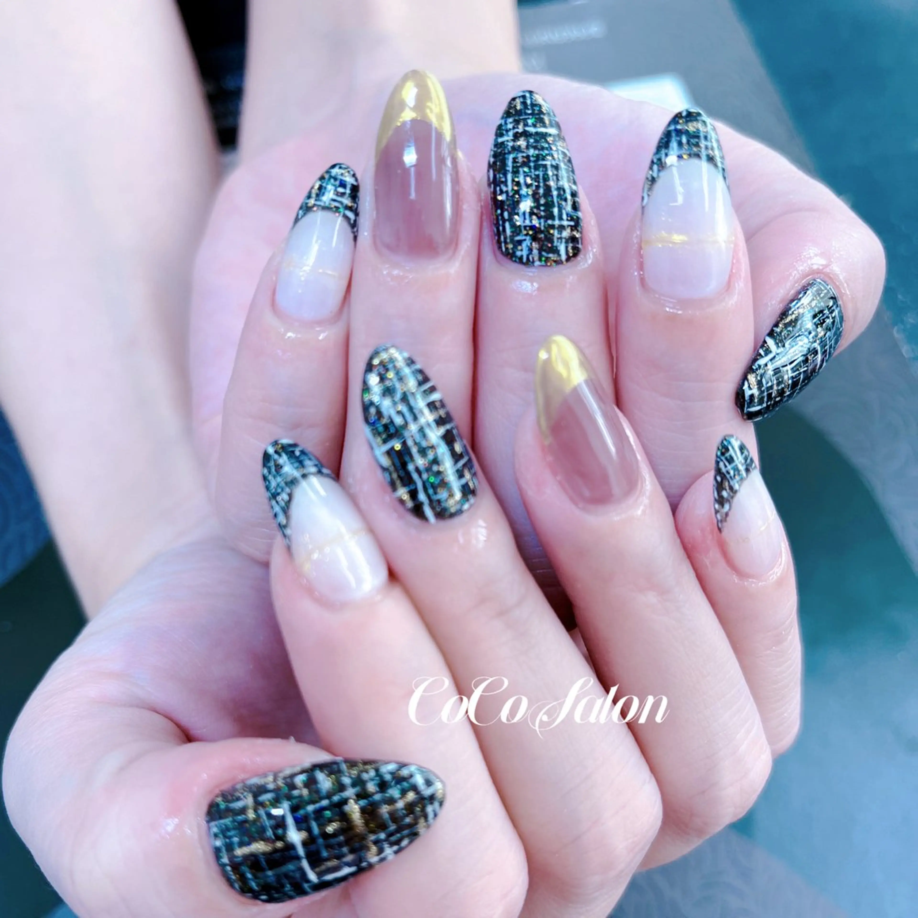 ネイル ブラウン 成人式 長さ出し フレンチネイル ジェルネイル ハンドネイル CoCoSalon ネイル/まつ毛予約のネイルデザイン