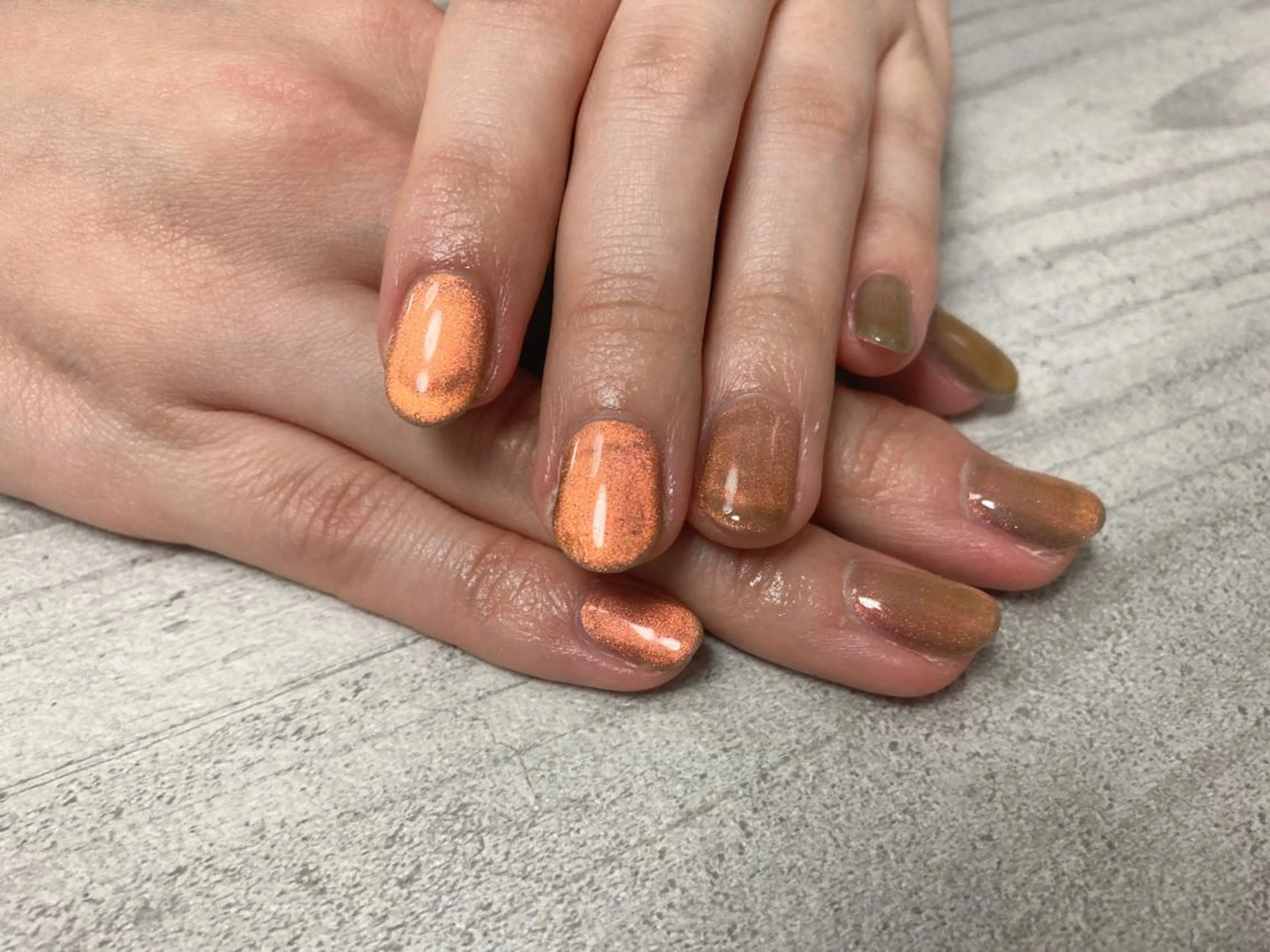 ネイル ブラウン フットネイル フレンチネイル ジェルネイル ハート ハンドネイル Mogu nail 二子玉川のネイルデザイン