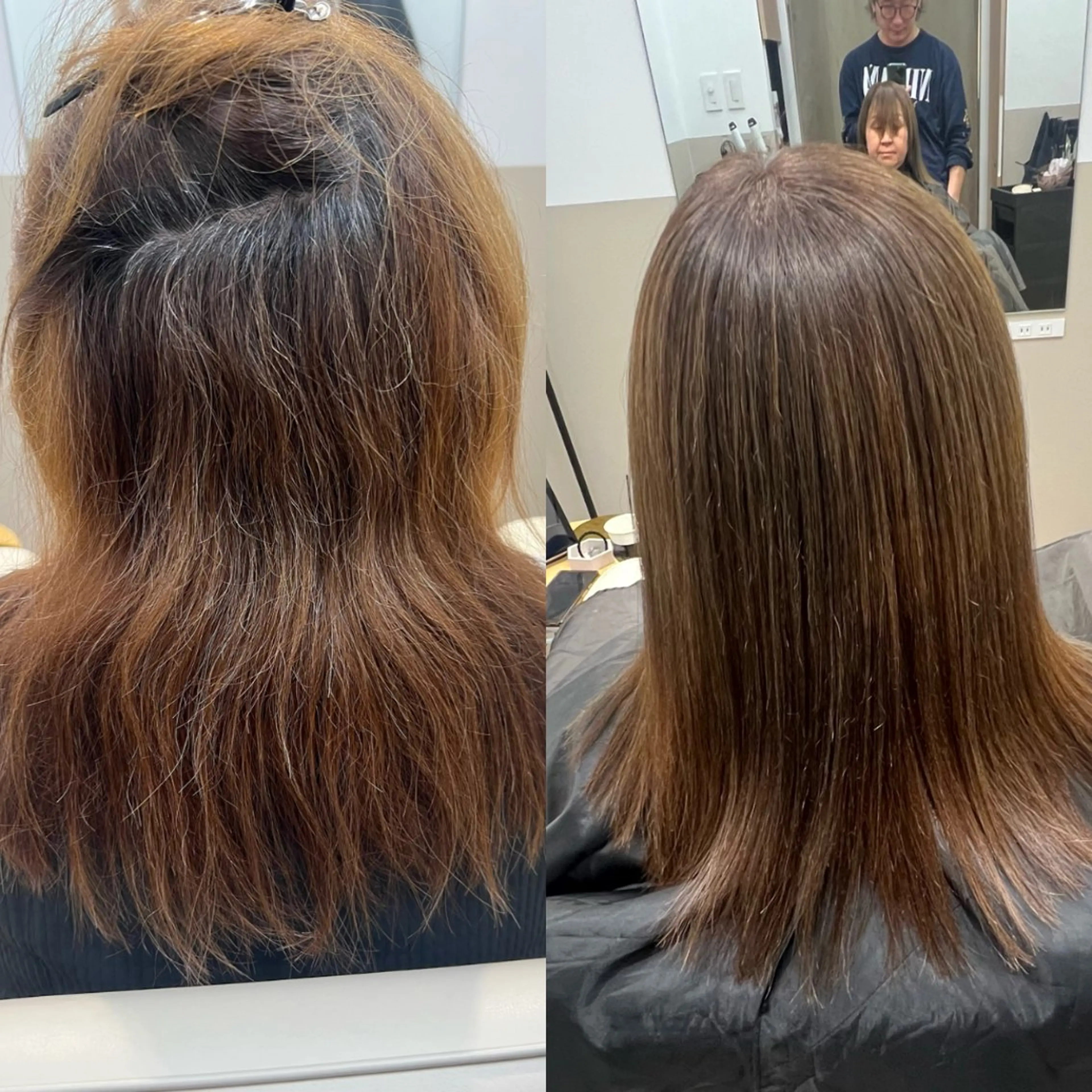 セミロング カラー パーマ 縮毛矯正 トリートメント カット ヘアカラー 縮毛矯正 トリートメント SALOWIN神戸三宮Suite店所属・三宮白髪縮毛矯正 美髪特化★神田のヘアスタイル