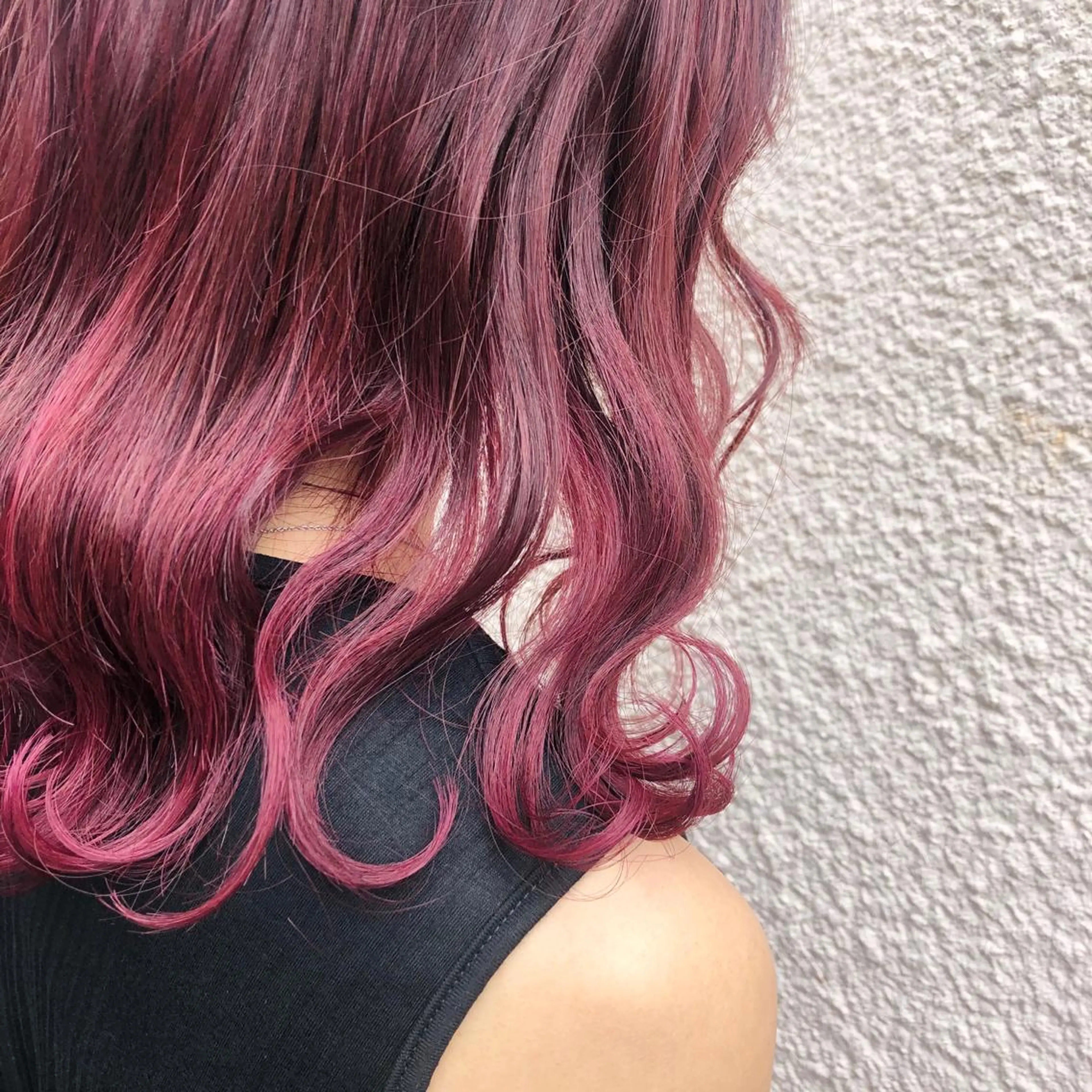 ミディアム カラー ピンクカラー ローズカラー テラダ ココロのヘアスタイル