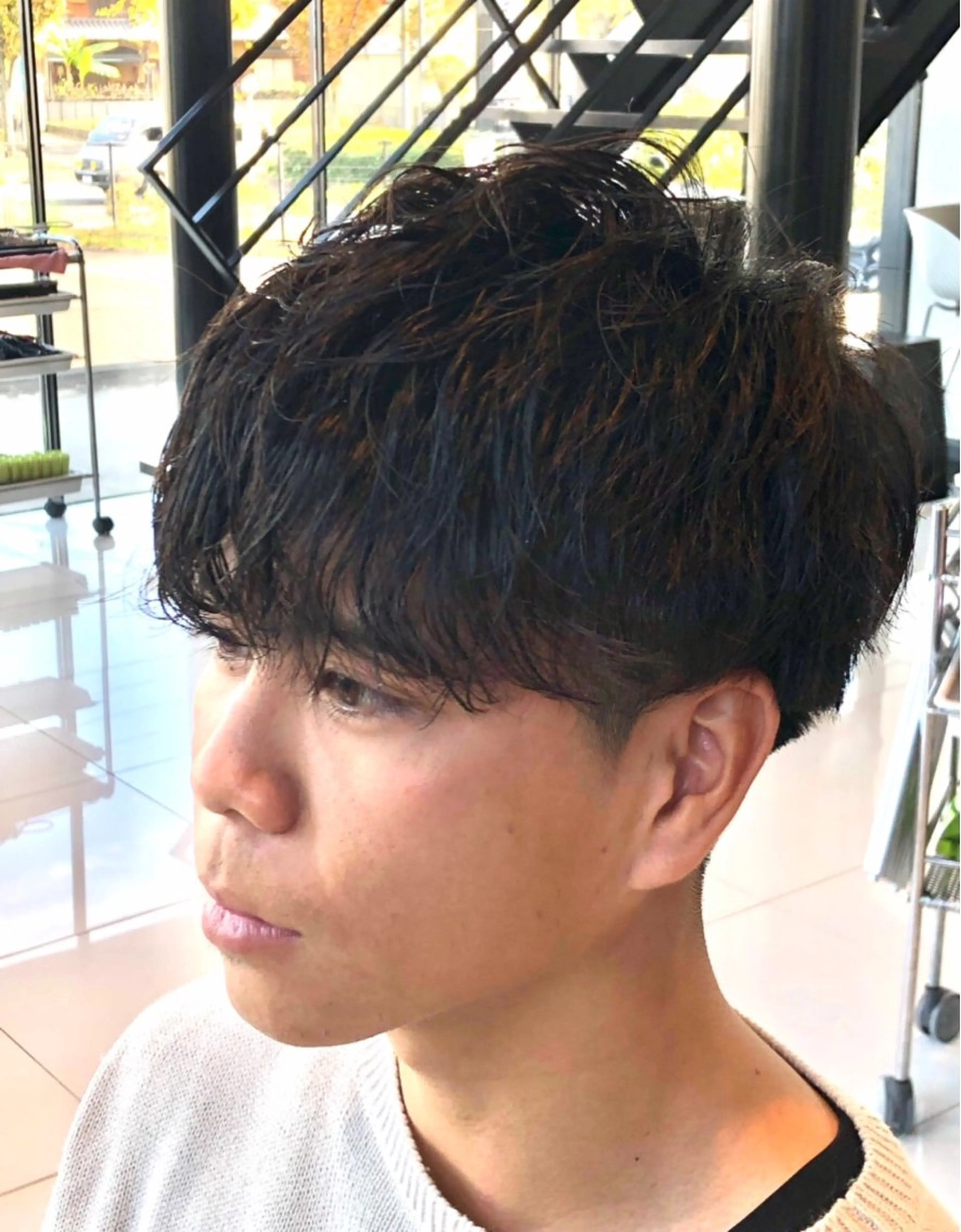 ショート パーマ 楠田 凌のヘアスタイル