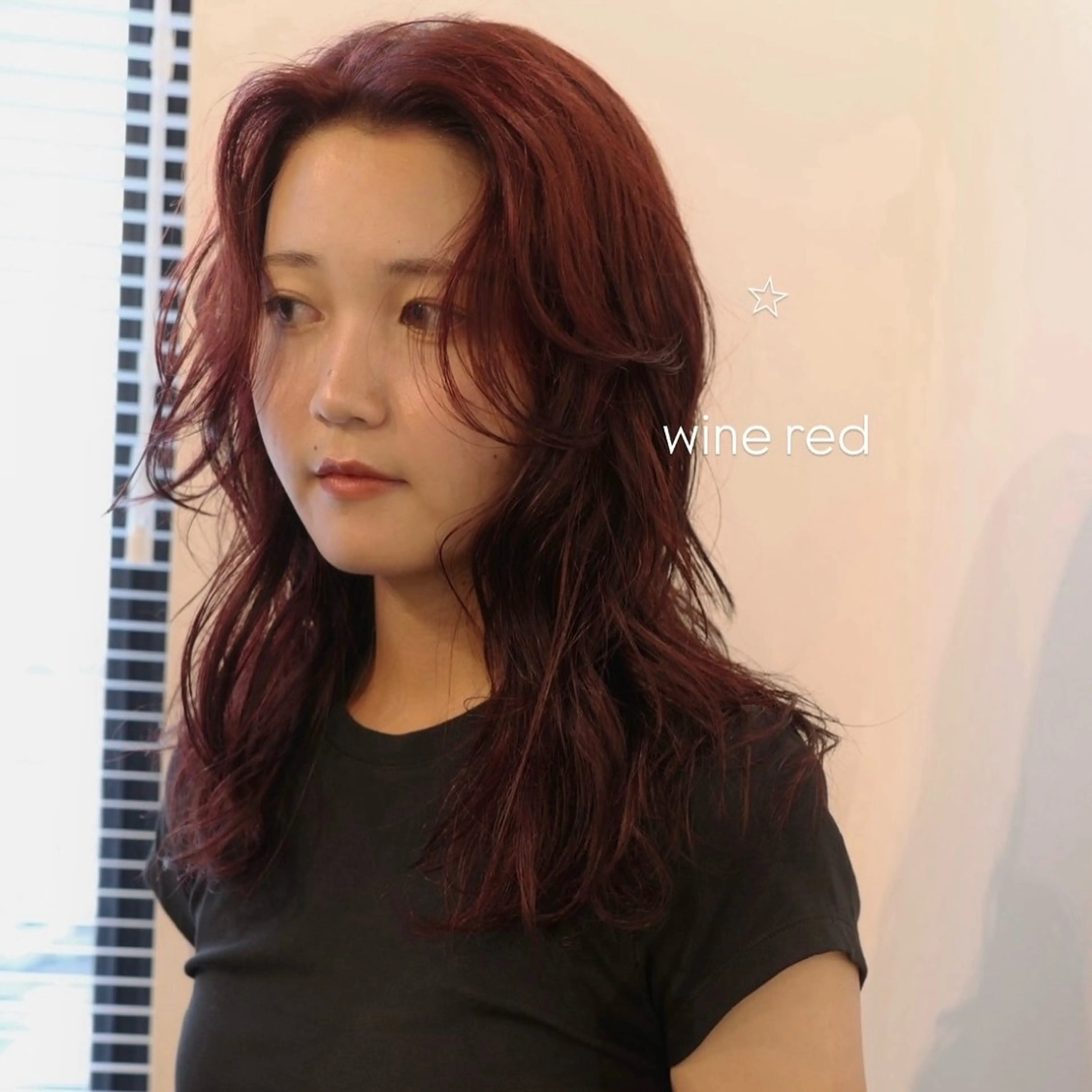 セミロング カラー レッドカラー ヘアカラー arisa/暖色 /伏見/レイヤーのヘアスタイル