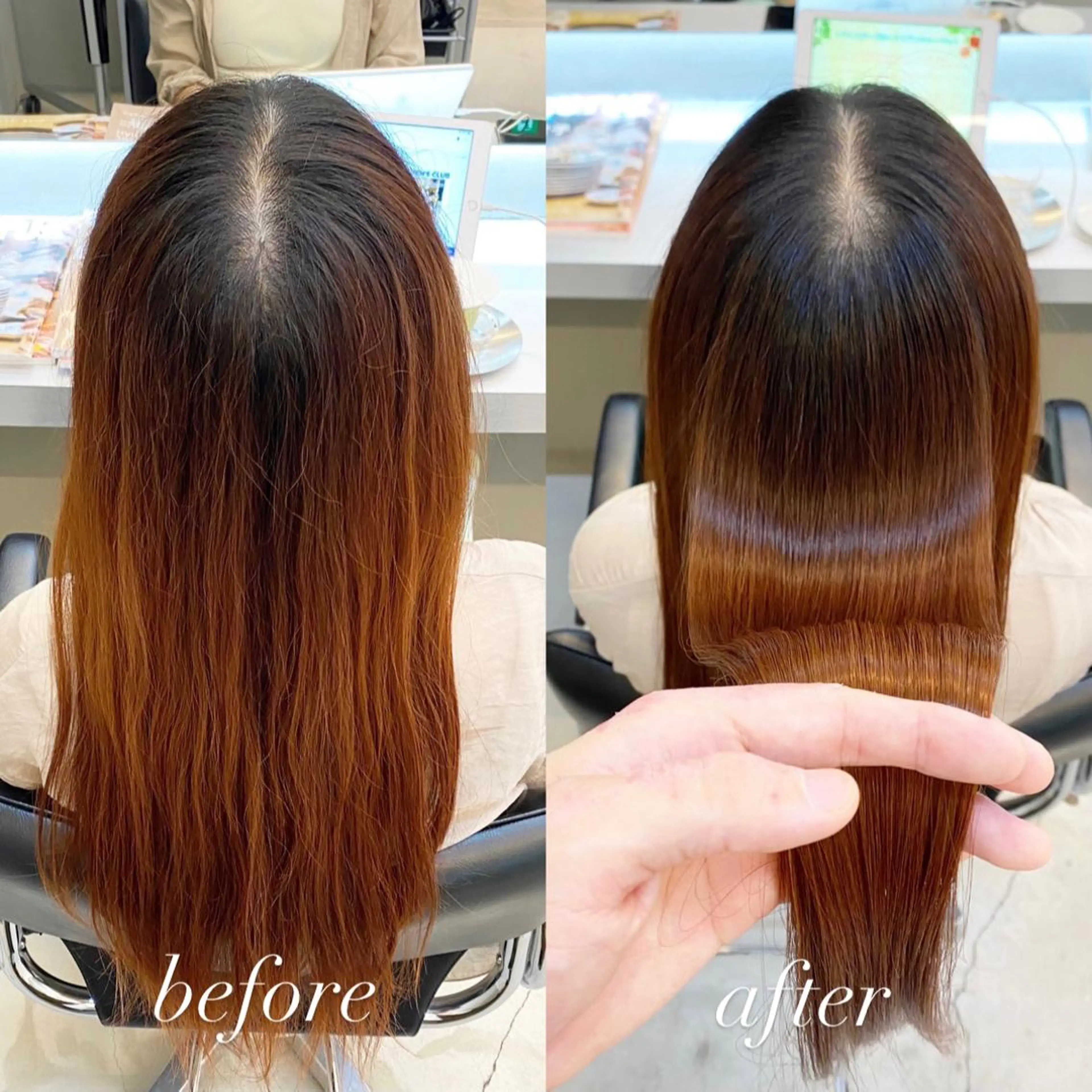 セミロング パーマ 縮毛矯正 トリートメント 縮毛矯正 トリートメント 普通の美容室じゃない ⁉️/若林のヘアスタイル