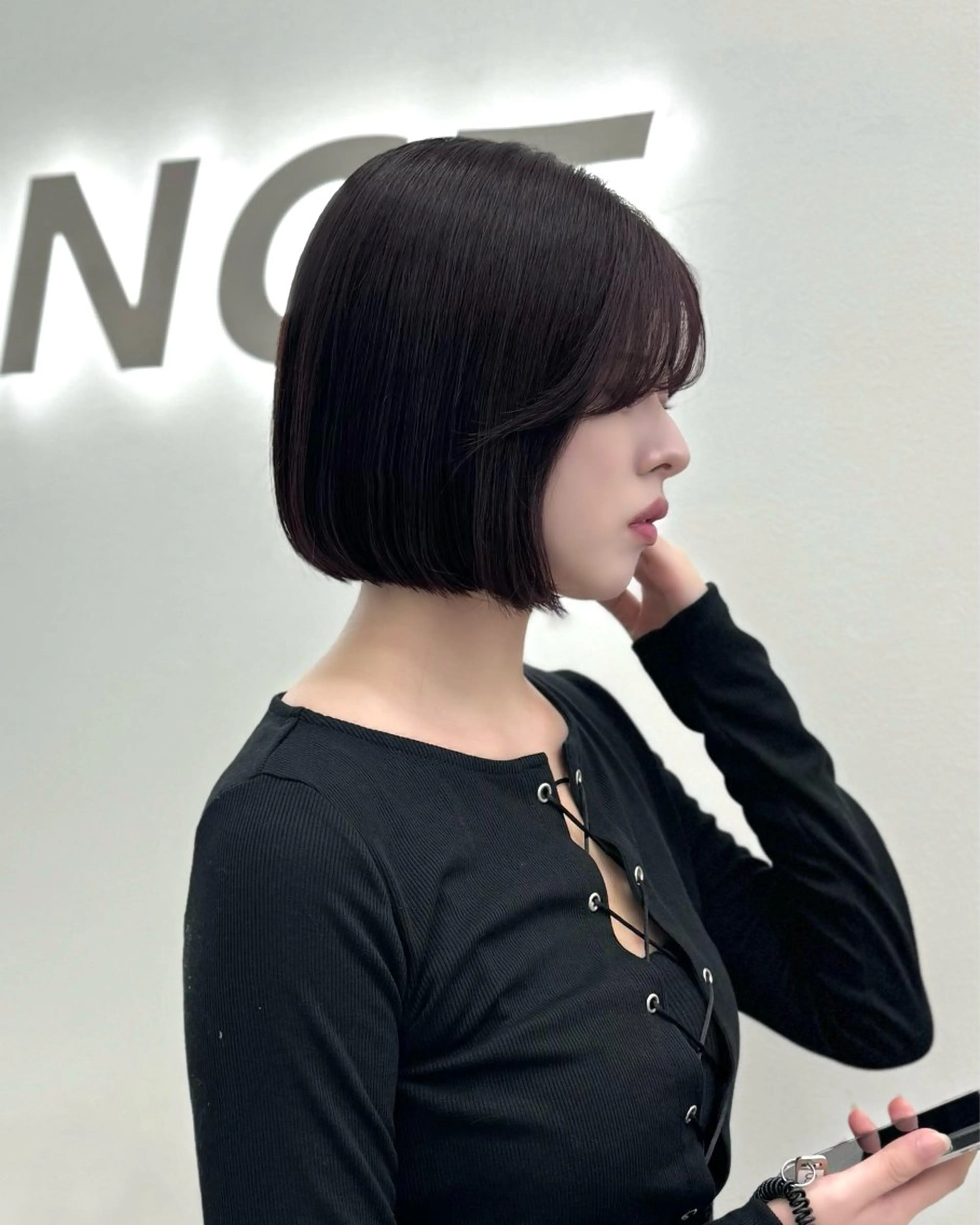 ショート カラー ヘアアレンジ カット ヘアカラー トリートメント ヘッドスパ ヘアセット ‎🤍韓国ボブ/ 縮毛矯正🪽‪ひかりのヘアスタイル