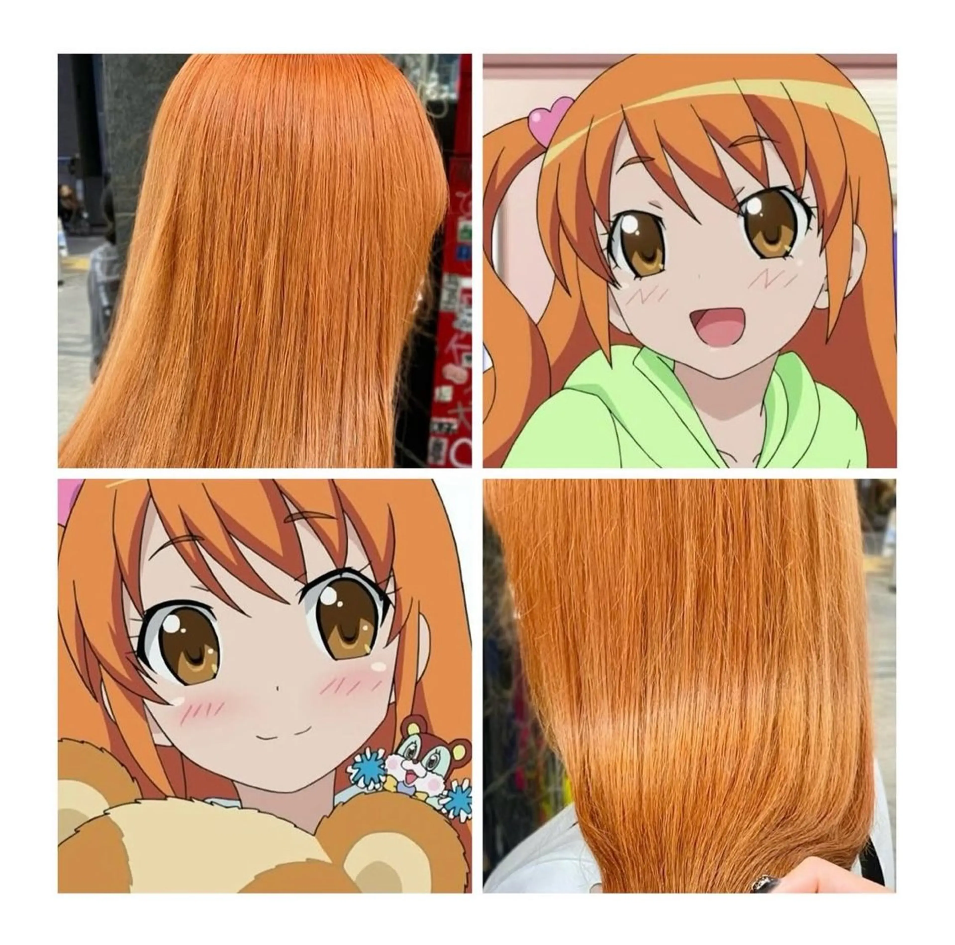 ミディアム カラー オレンジ ヘアカラー GARU-ガル-所属・TSUNO🦖 派手髪/オタク美容師のヘアスタイル