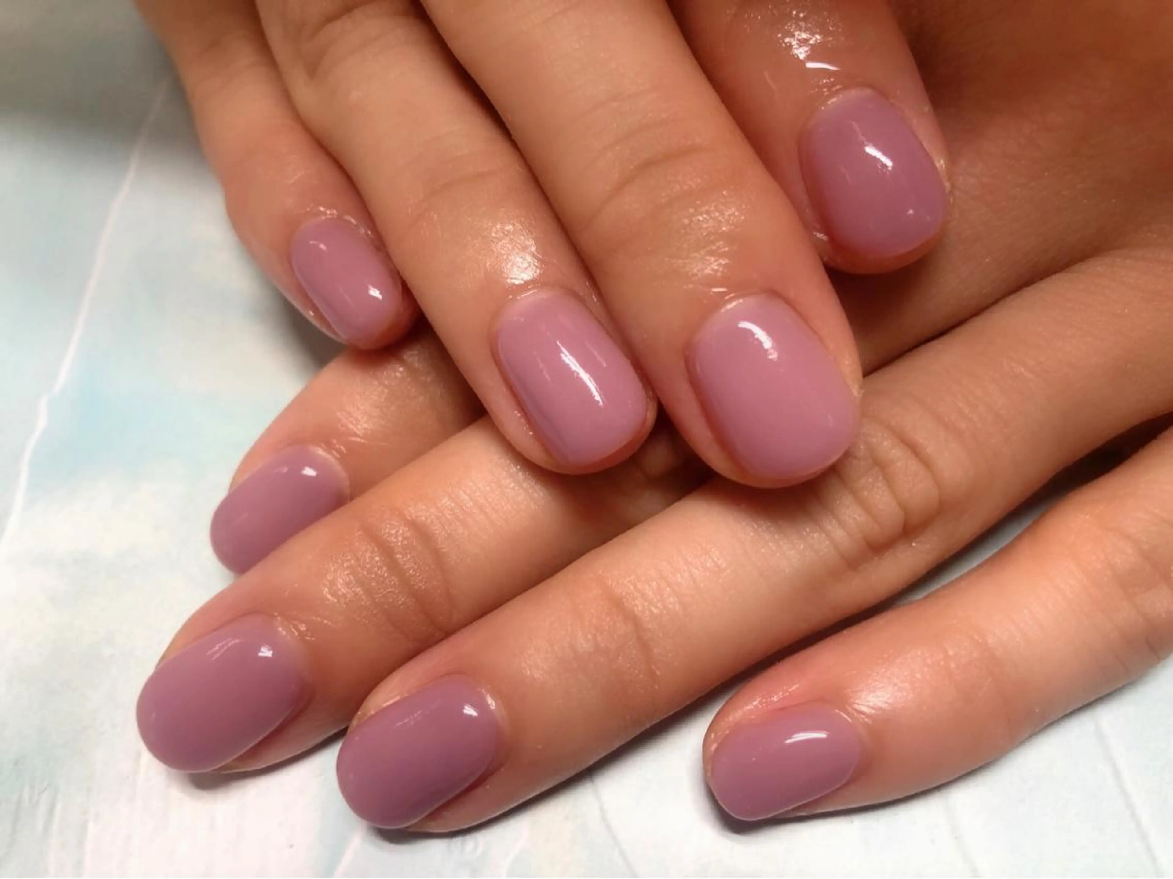 ネイル パープル ハンドネイル Mogu nail 二子玉川のネイルデザイン