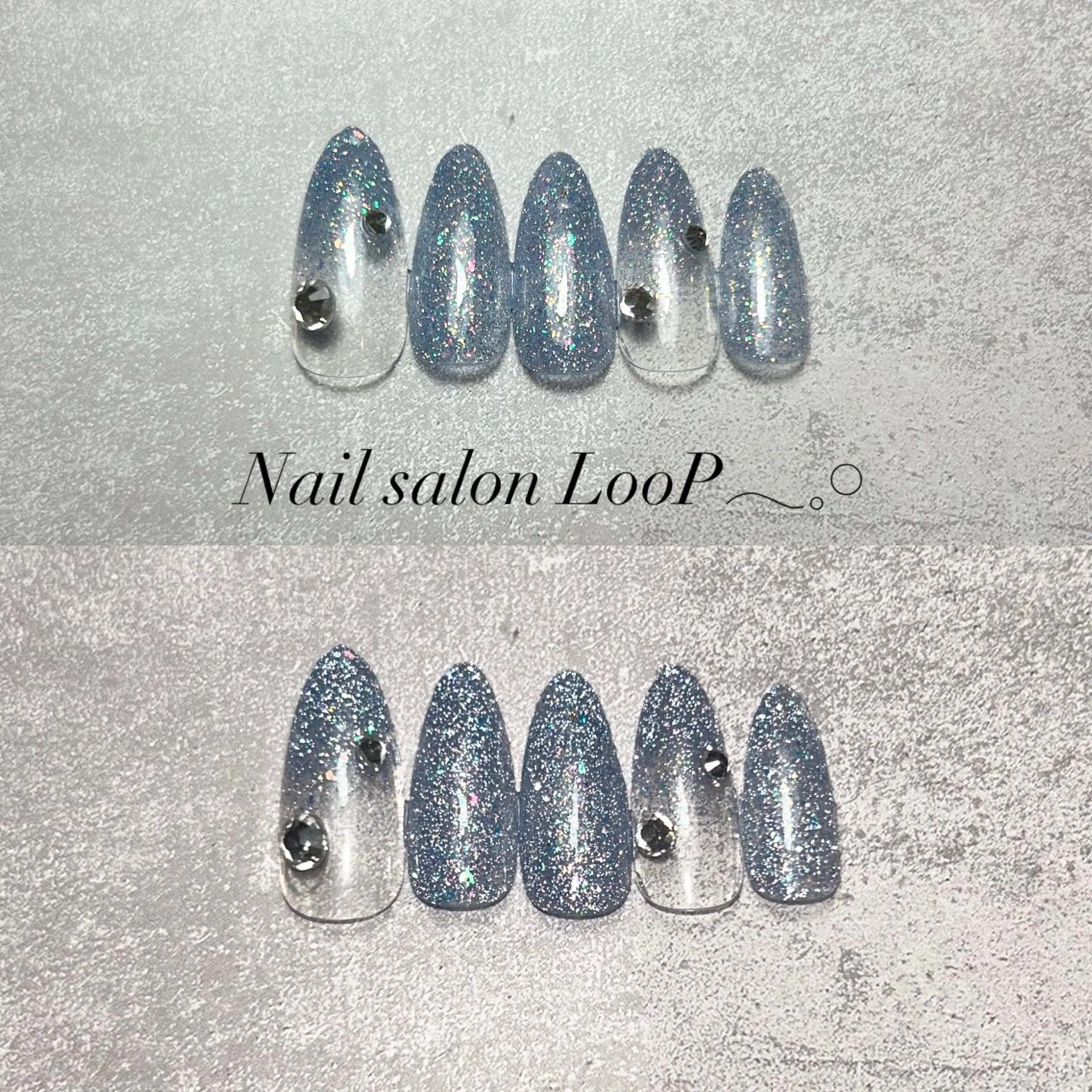 ネイル フラッシュネイル ストーンネイル ハンドネイル LooP - RECO-のネイルデザイン