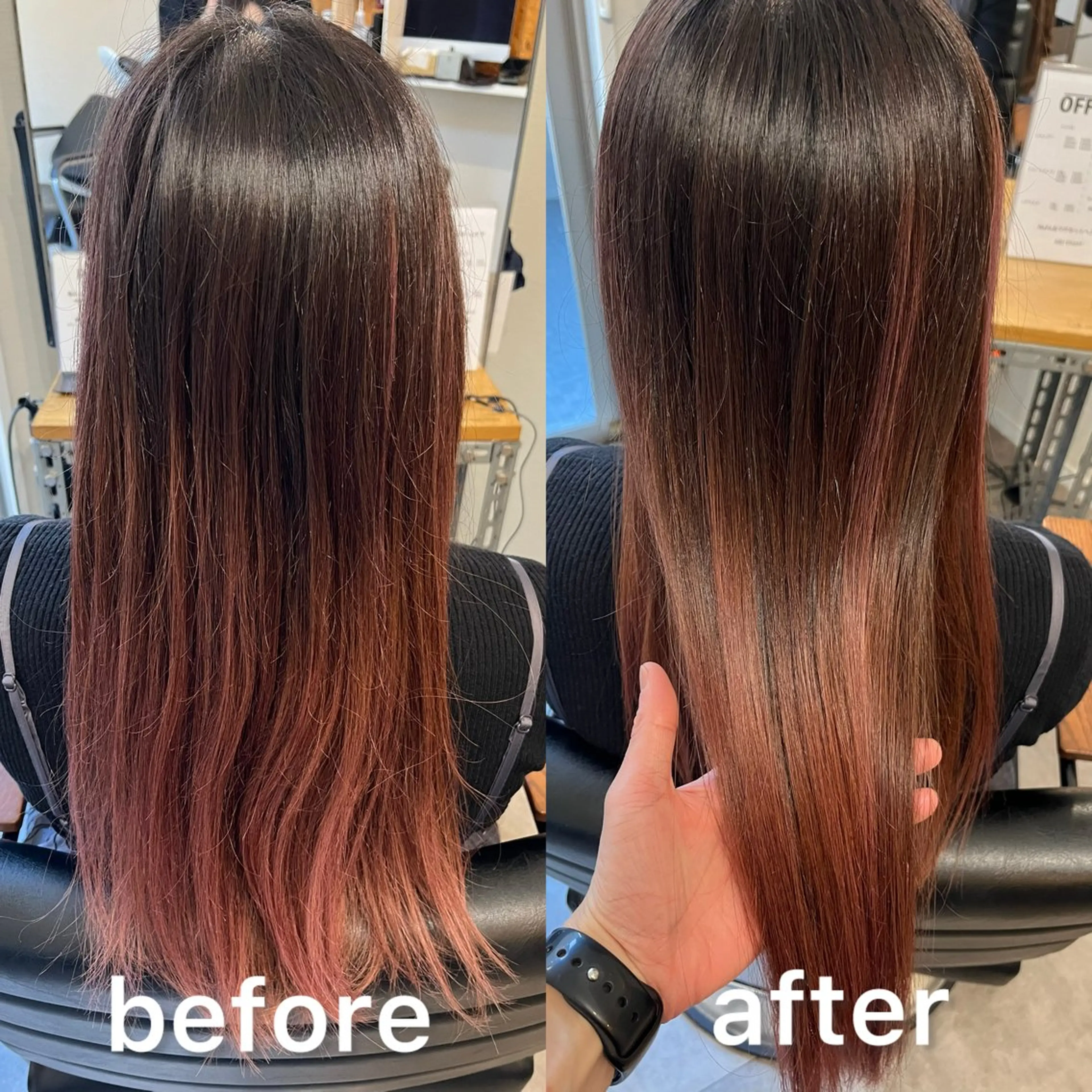 セミロング トリートメント OFF YUYAのヘアスタイル