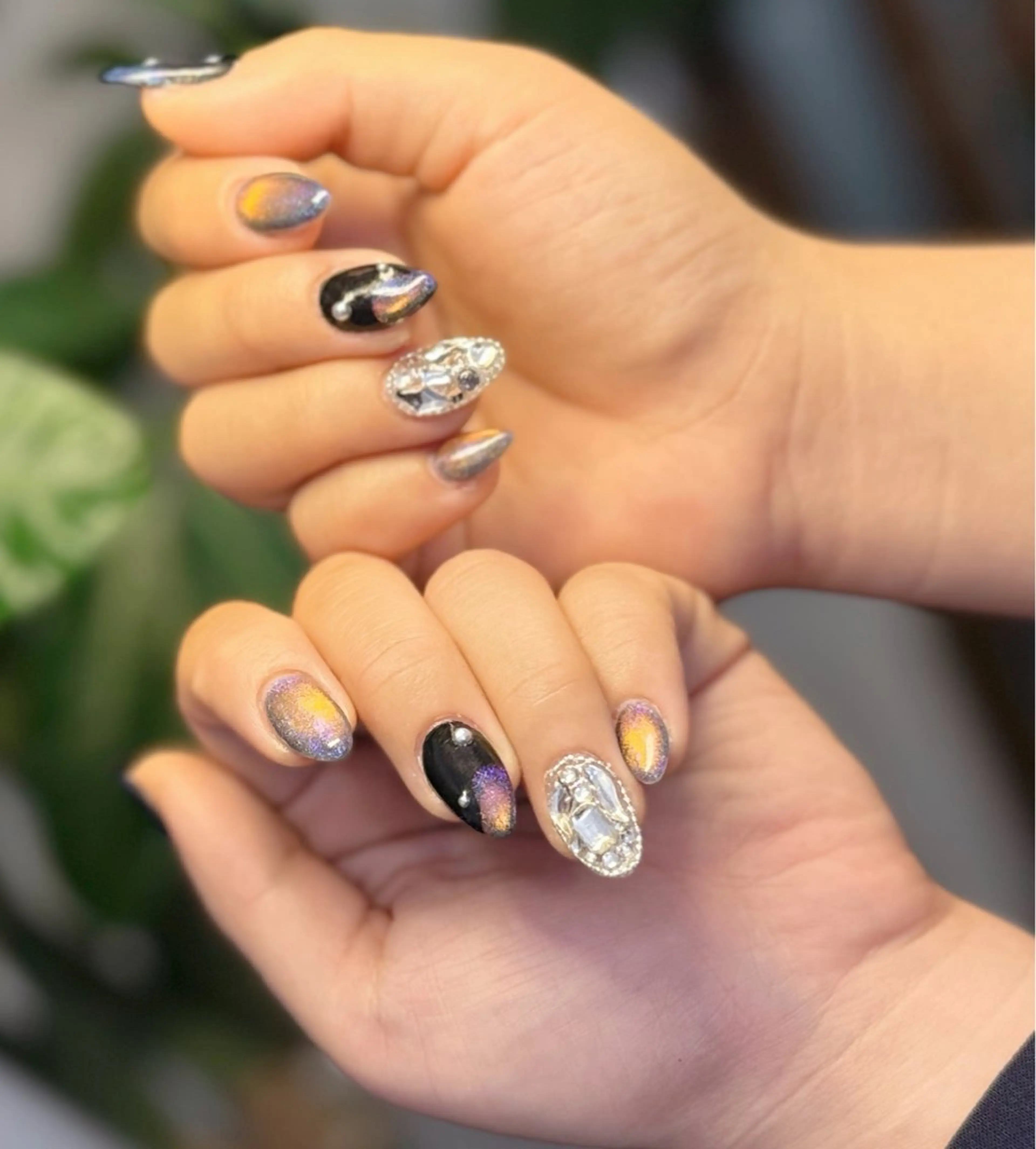 ネイル 長さ出し ジェルネイル マグネットネイル メンズネイル 持ち込み ハンドネイル マイムネイル所属・MIMnail メンズネイリストのネイルデザイン