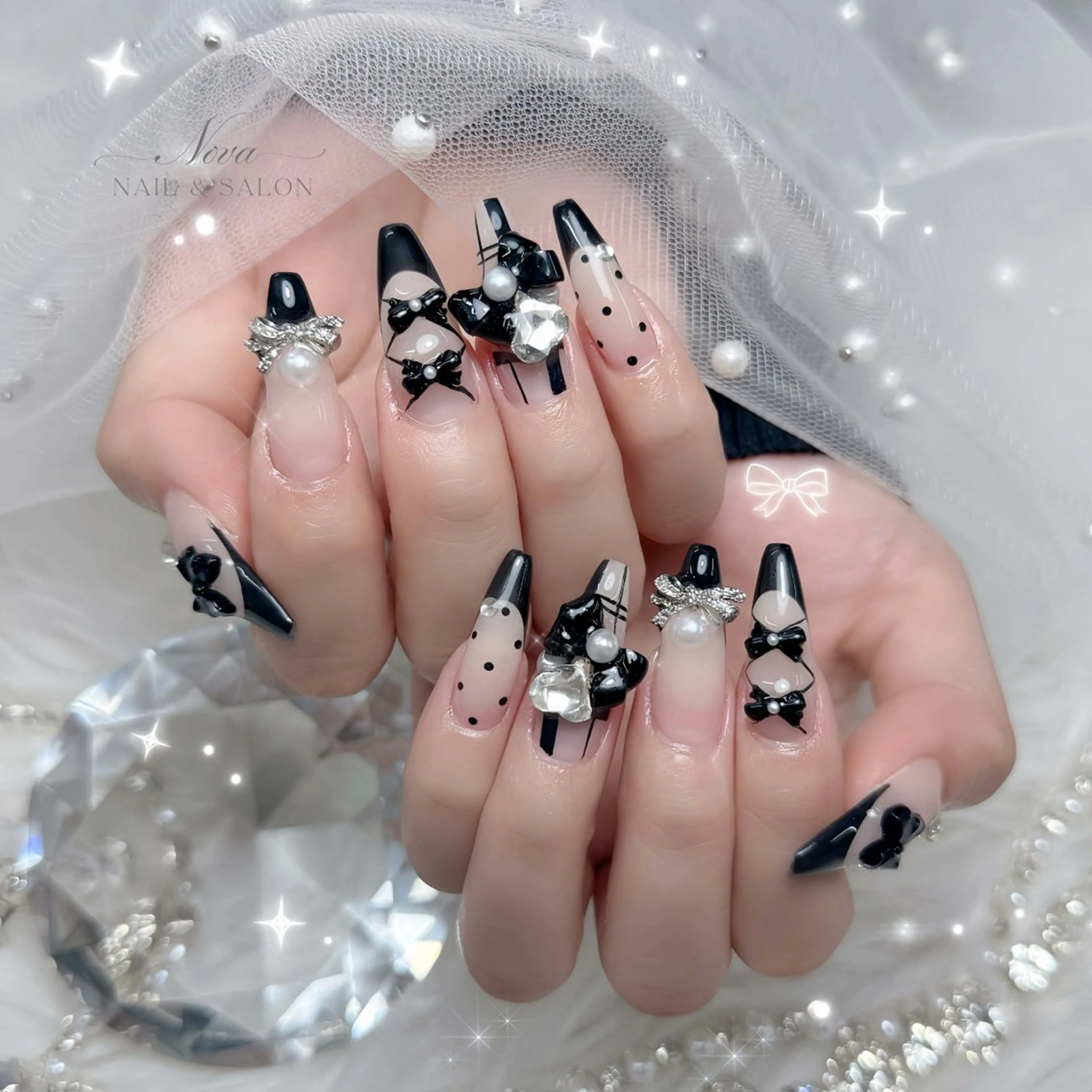 ネイル 桜ネイル フラワーネイル ジェルネイル ガーリー ハート ハンドネイル ハンドケア Nova Nail Nambaのネイルデザイン